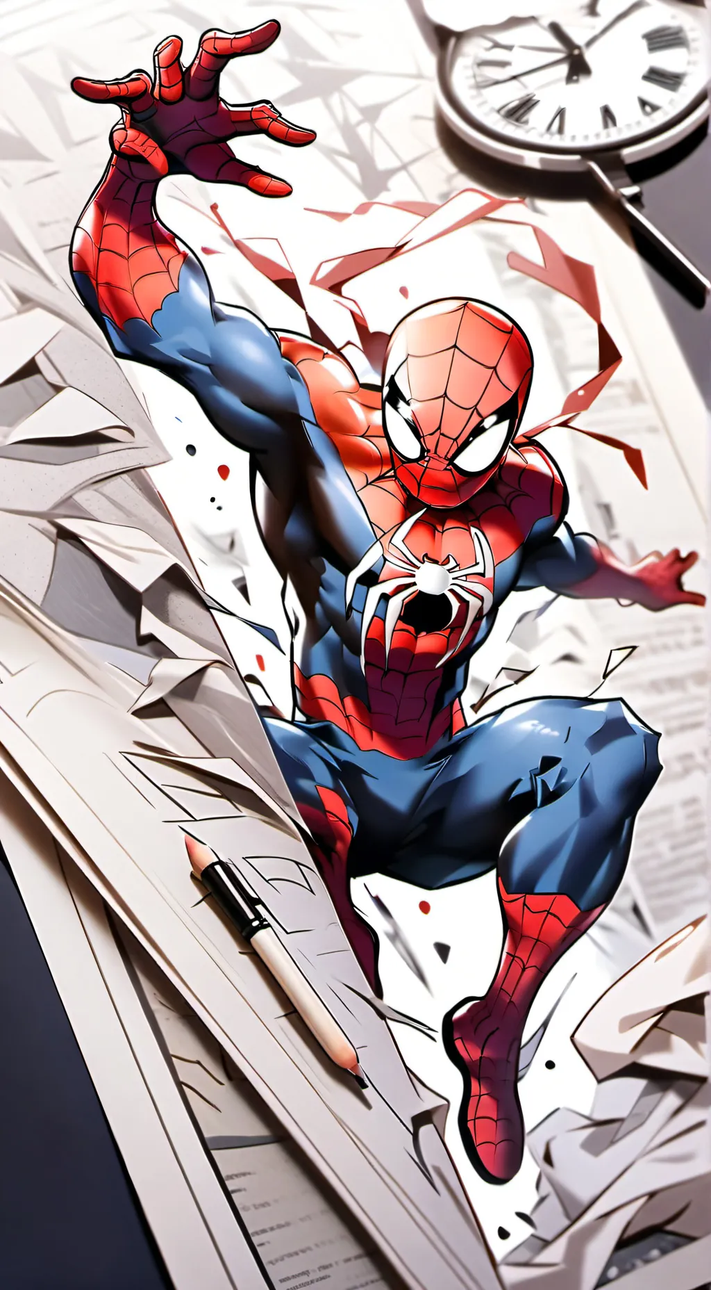 ai character: eles espider-man  background