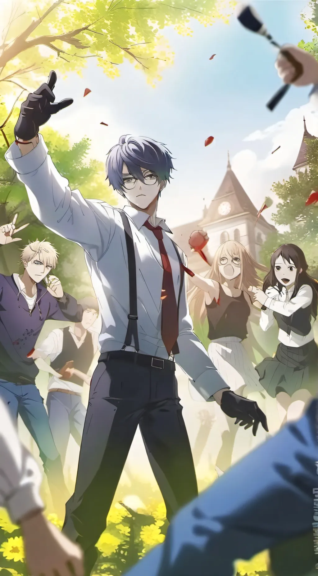 ai character: Mha Zombie roamed background