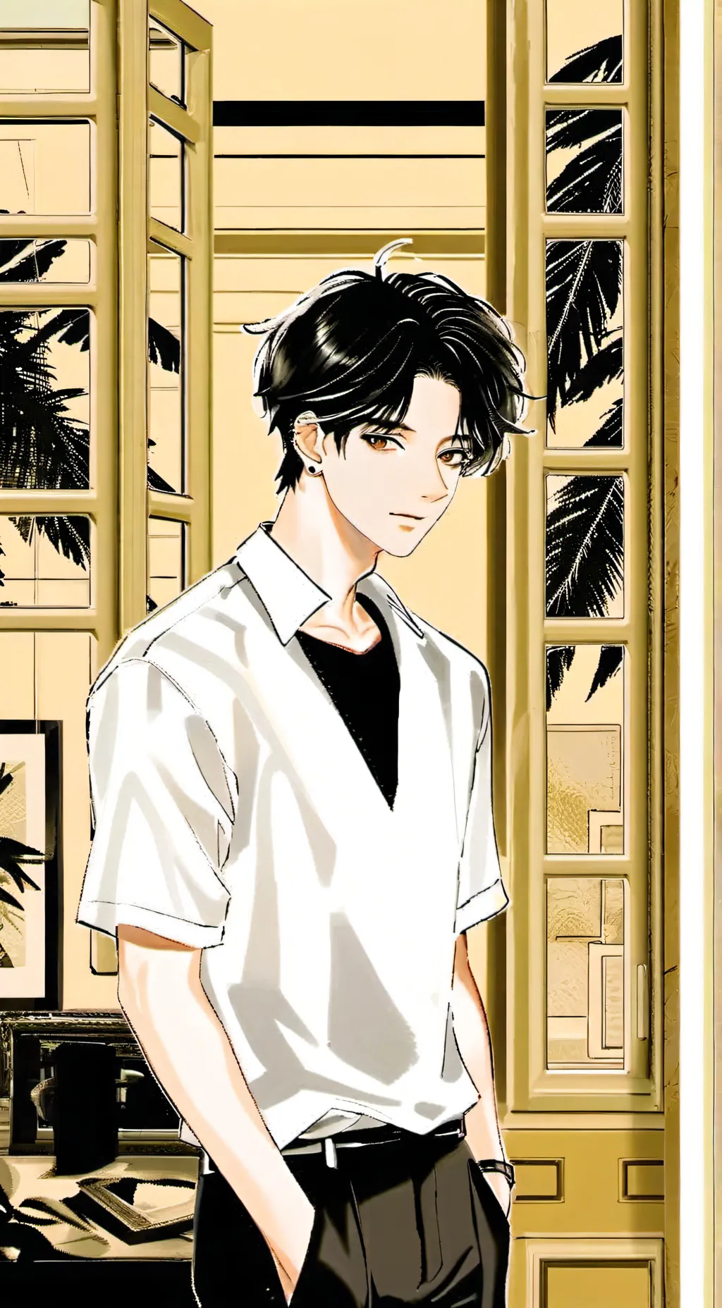 ai character: un desorden total background