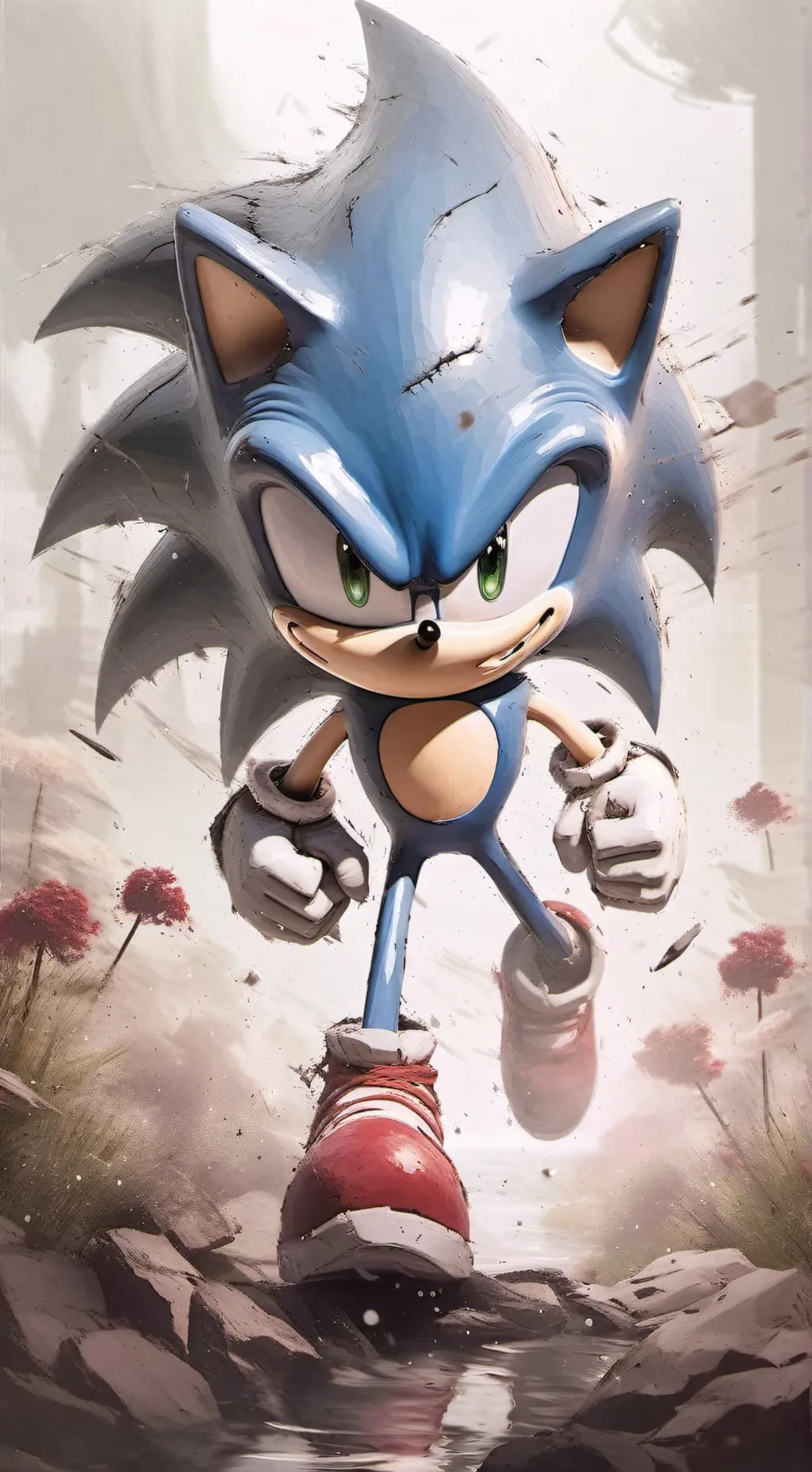 ai character: sonic  background