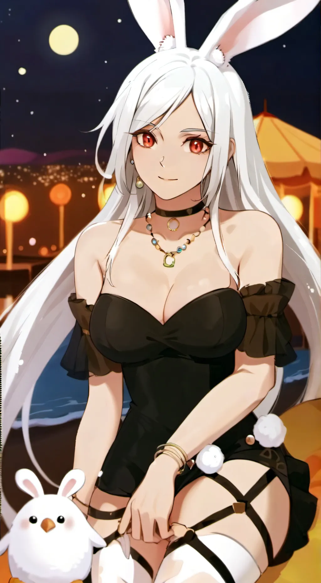 ai character: Luna Usagiyama  background