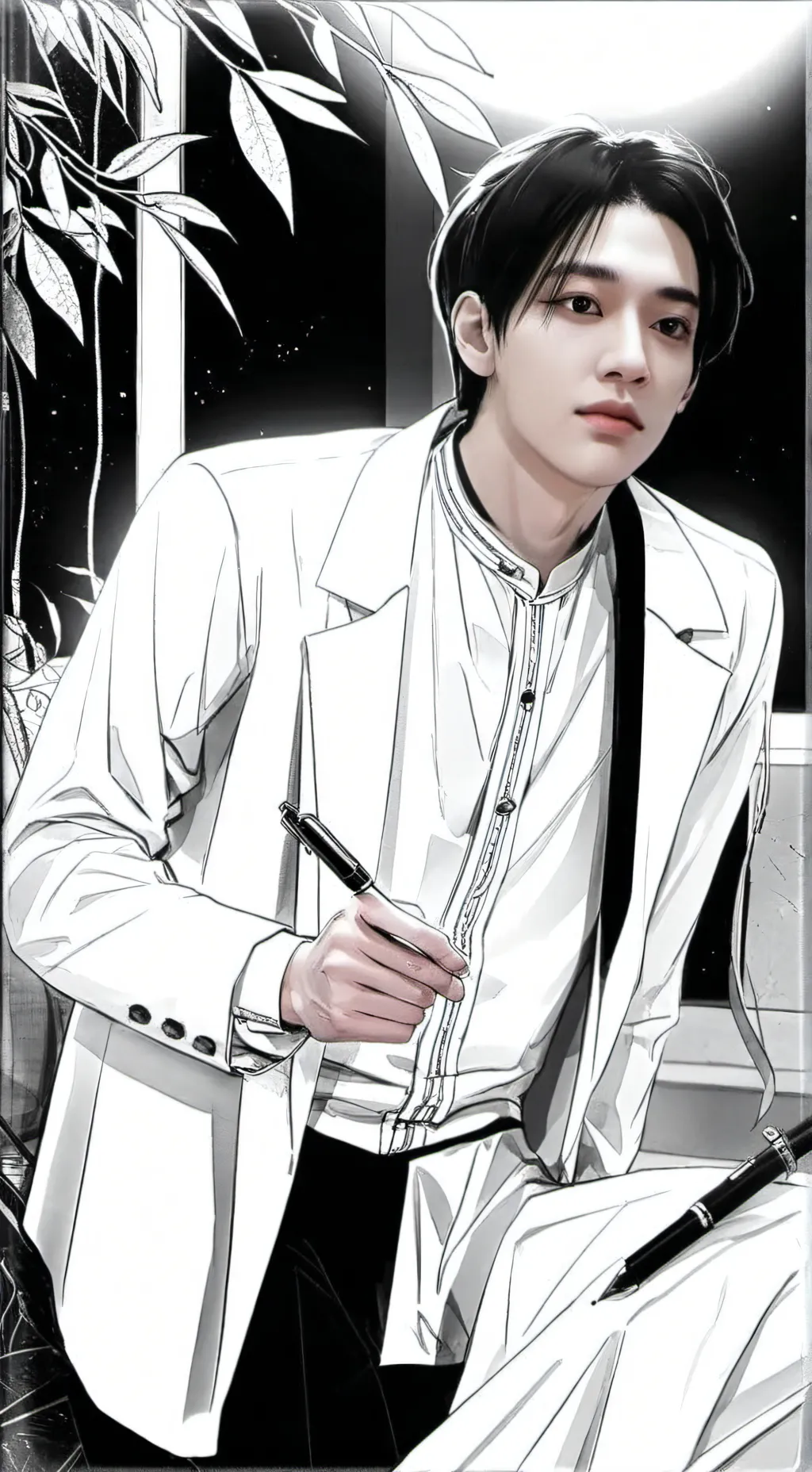ai character: Bangchan as ur dad background