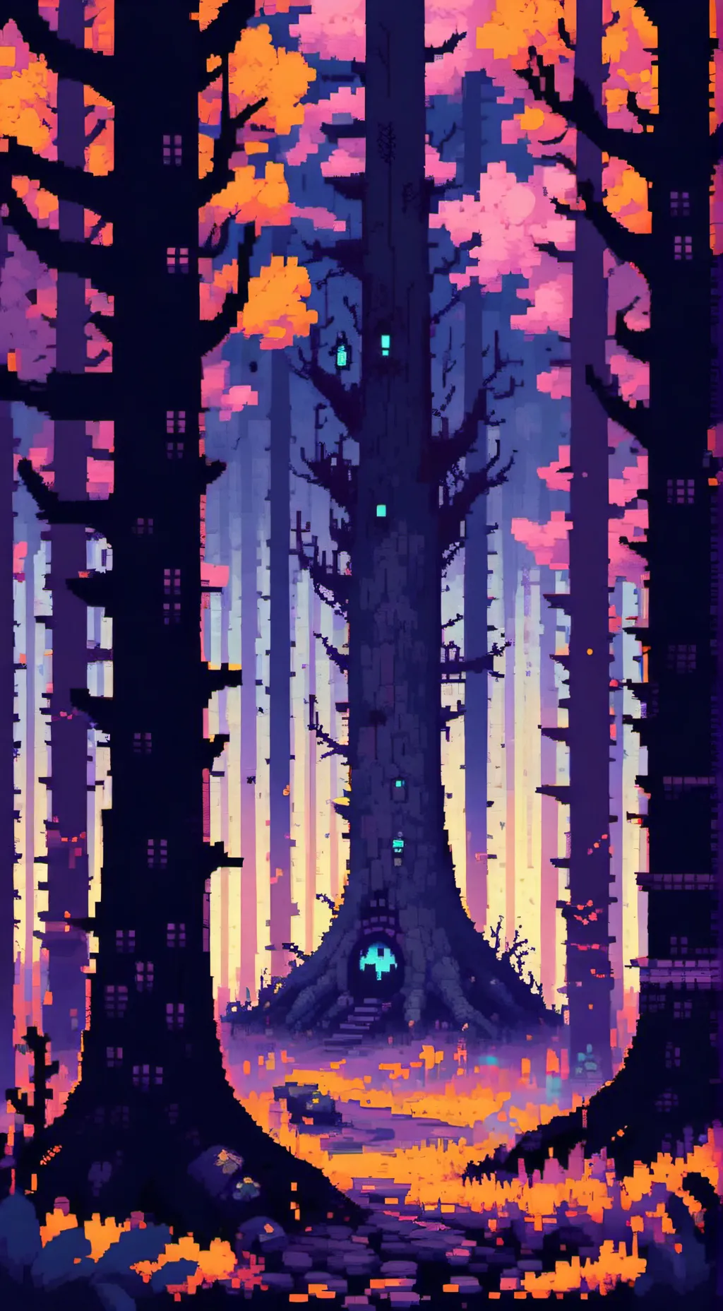 ai character: Abandoned Forest.. background