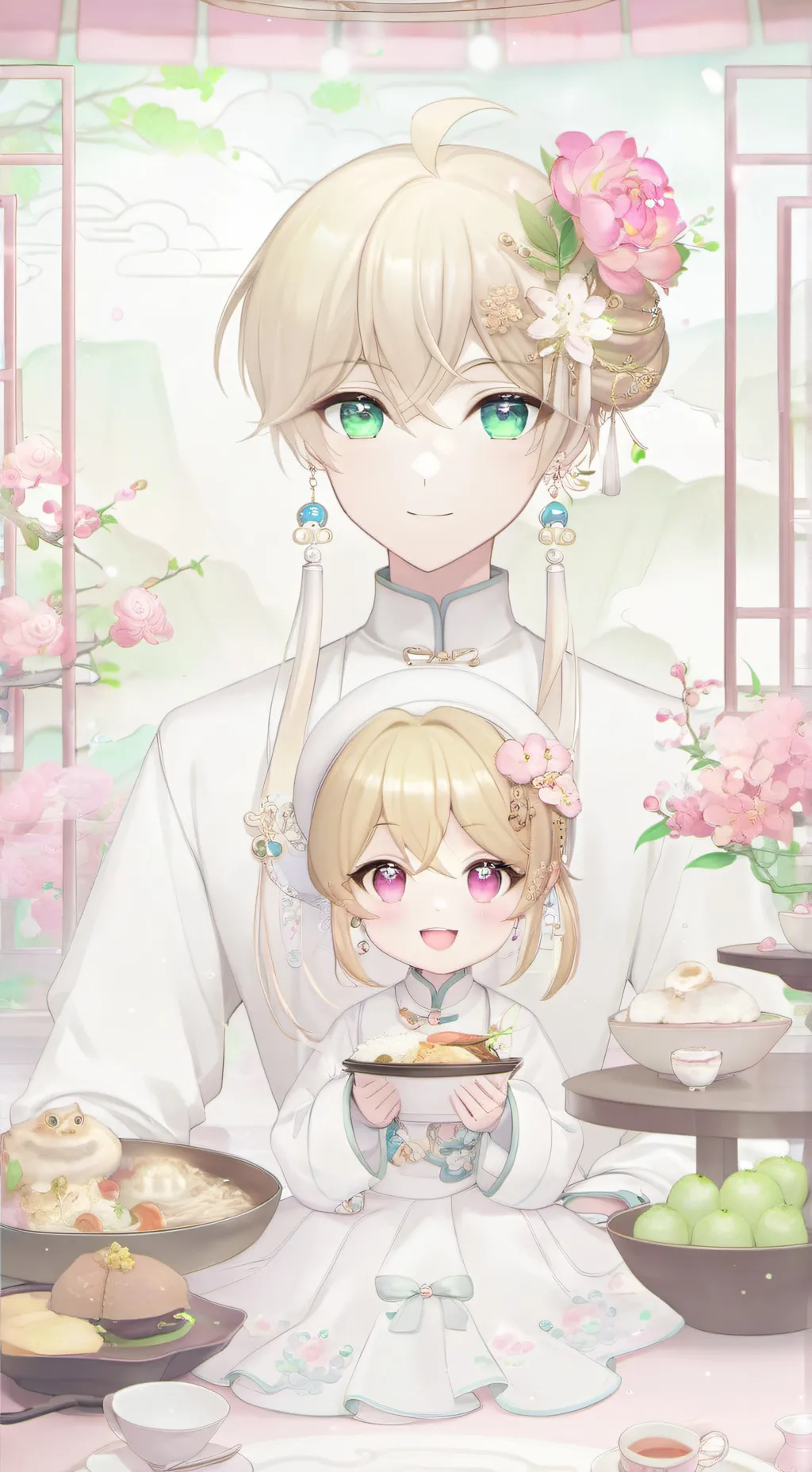 ai character: costumers.  background
