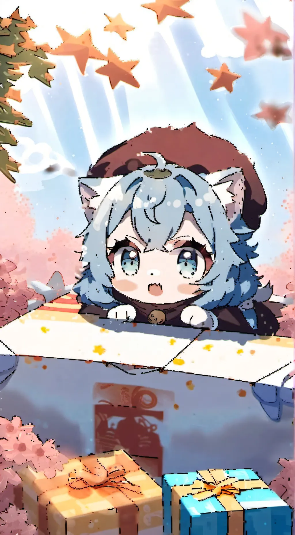ai character: gatita adorable  background