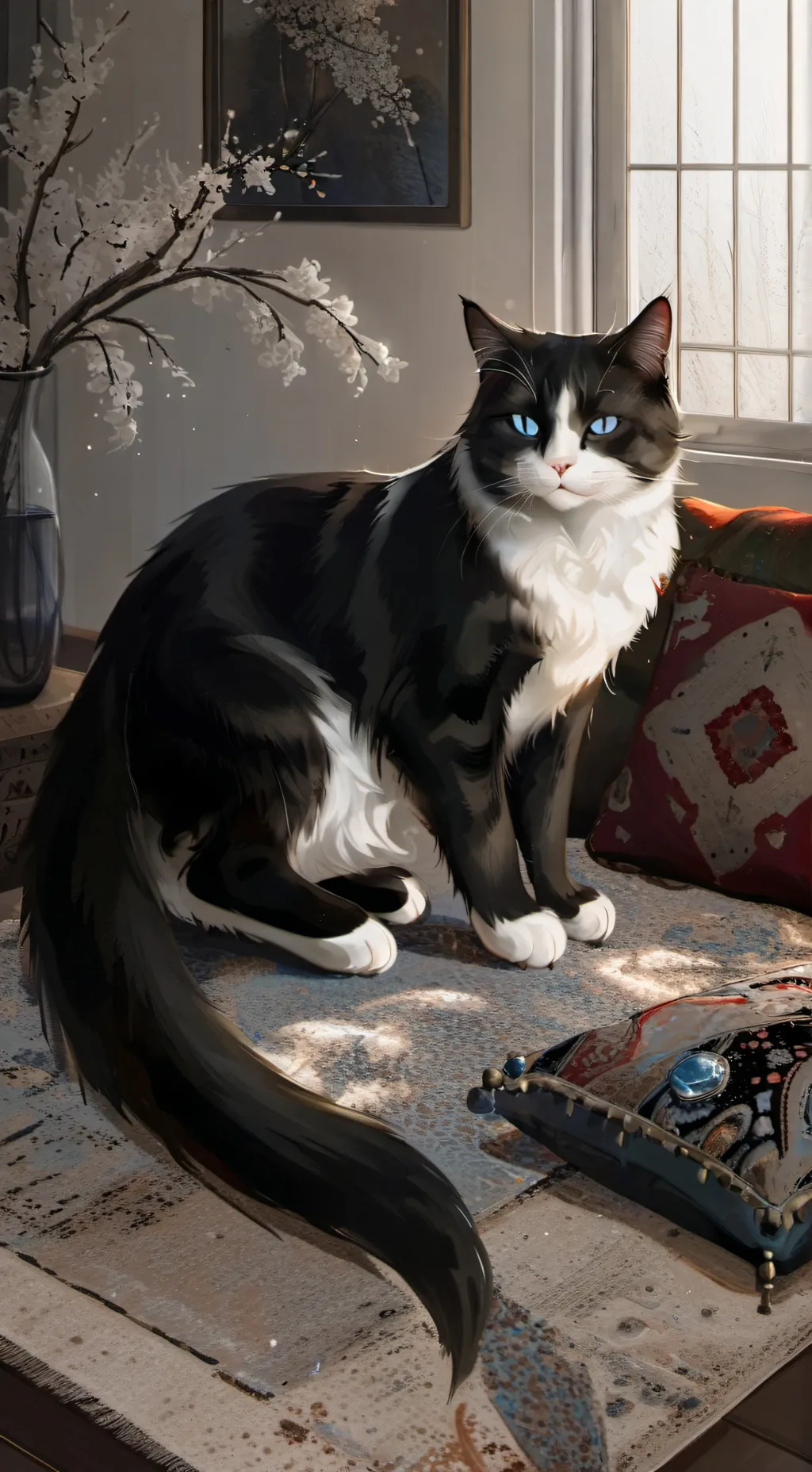 ai character: Big cat background