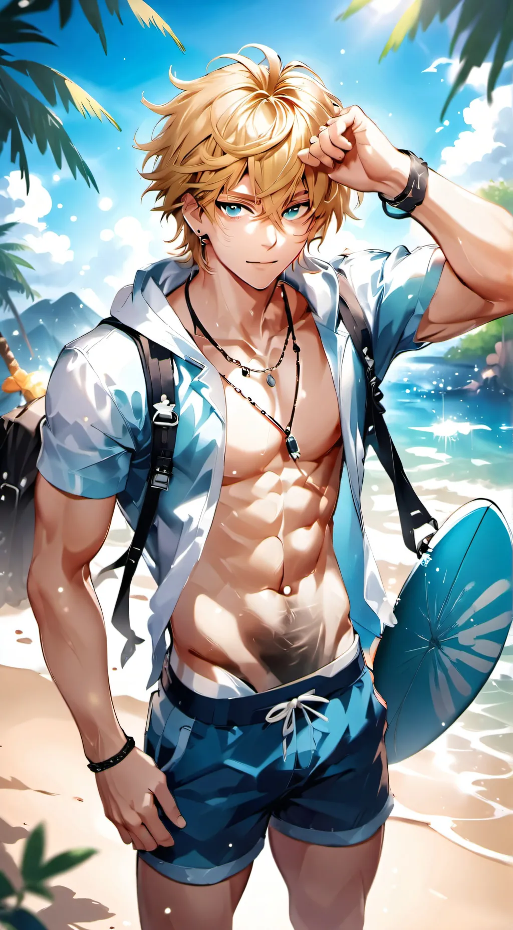 ai character: 🌊 Ezra 🌼💦 background