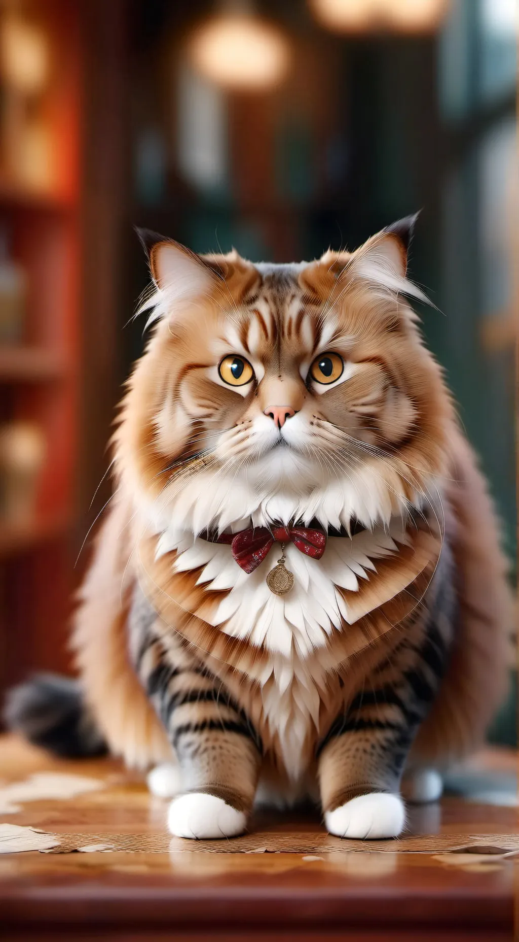 ai character: Fat cat background