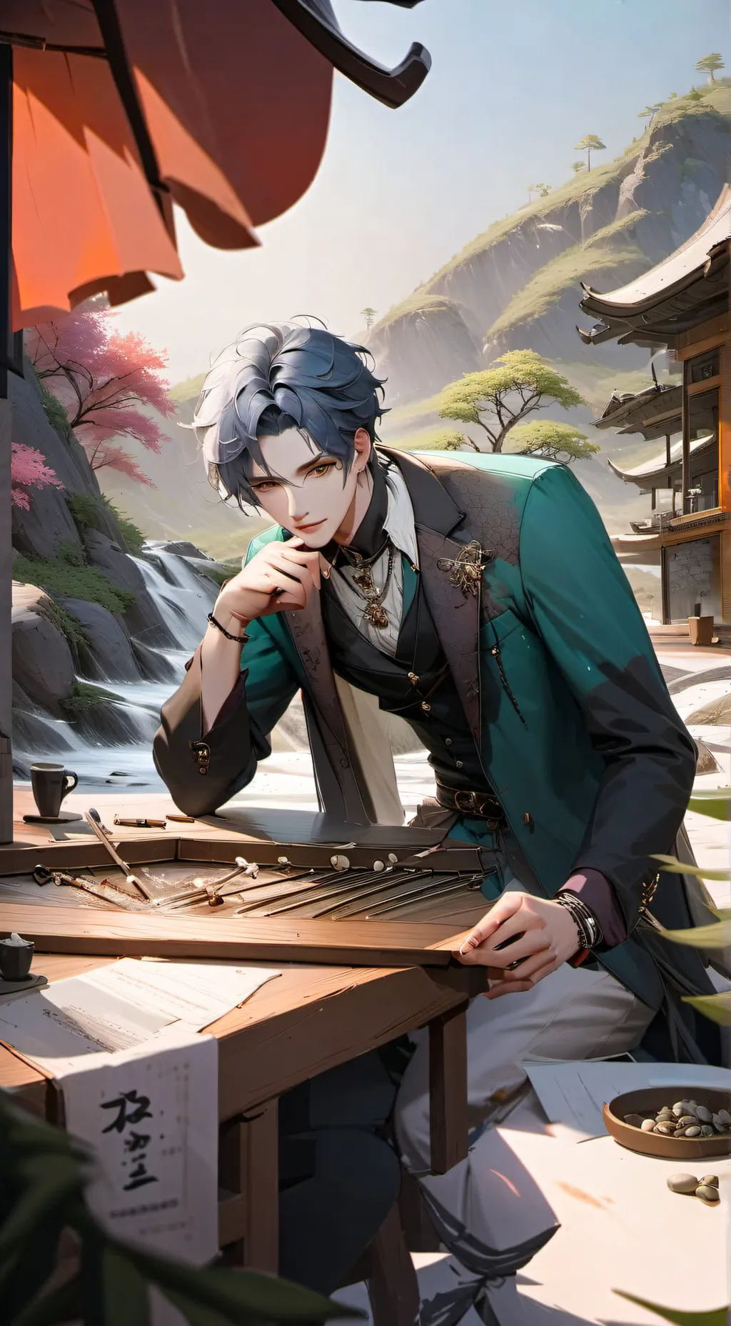 ai character: LUCA 👍💋 background