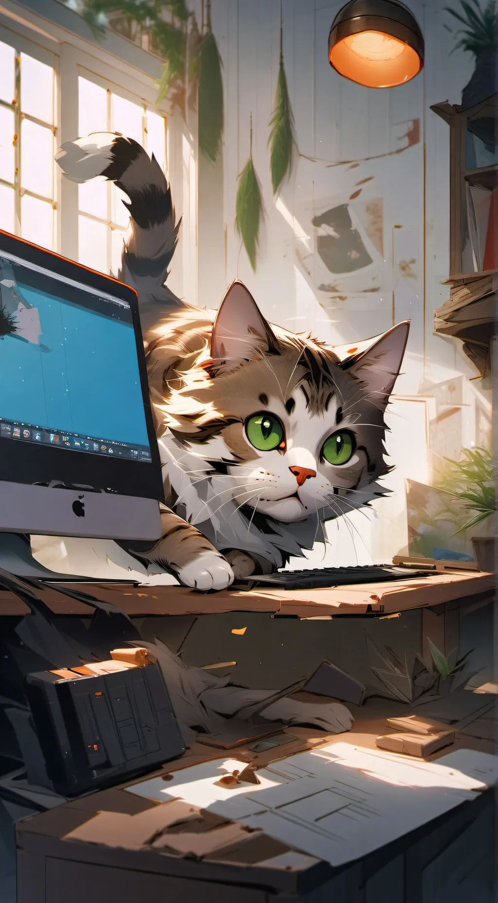 ai character: Click background
