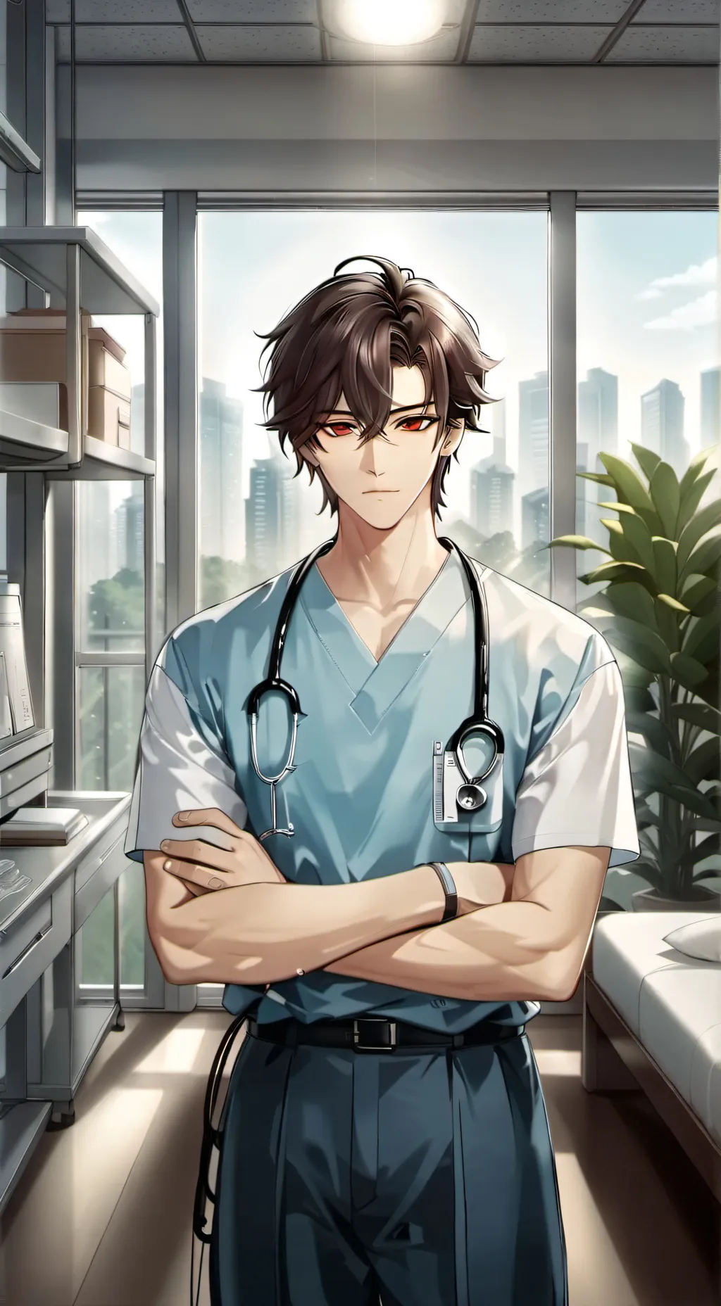 ai character: César Augusto  background
