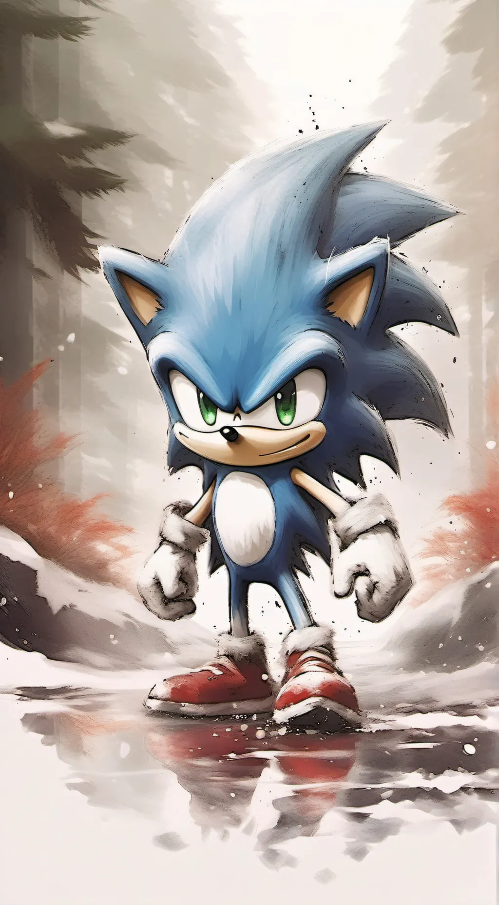 ai character: Sonic sleepover background