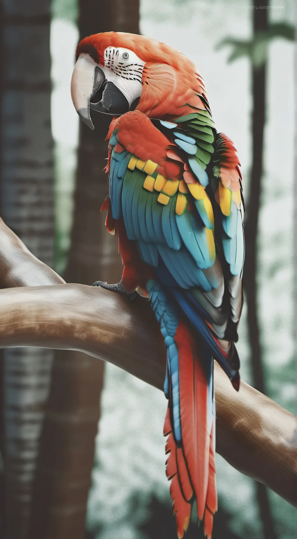 ai character: Macaw background