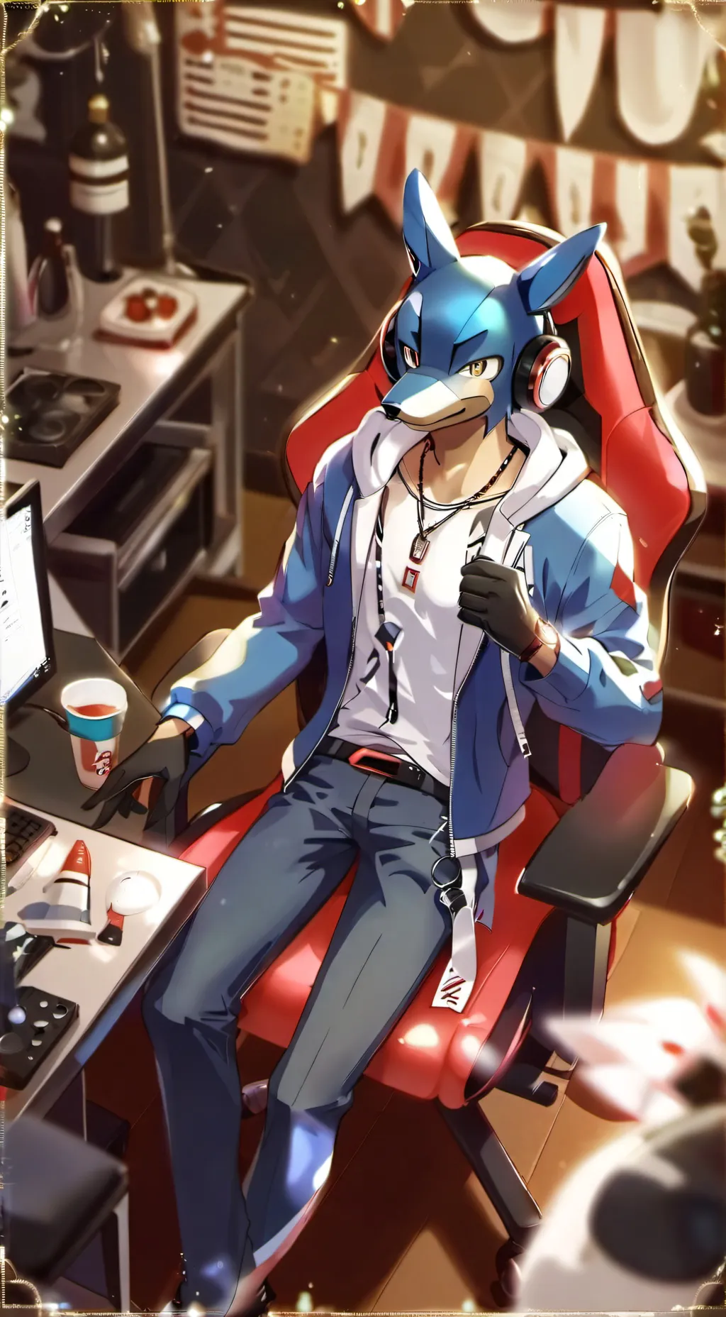ai character: Kyle the Lucario background