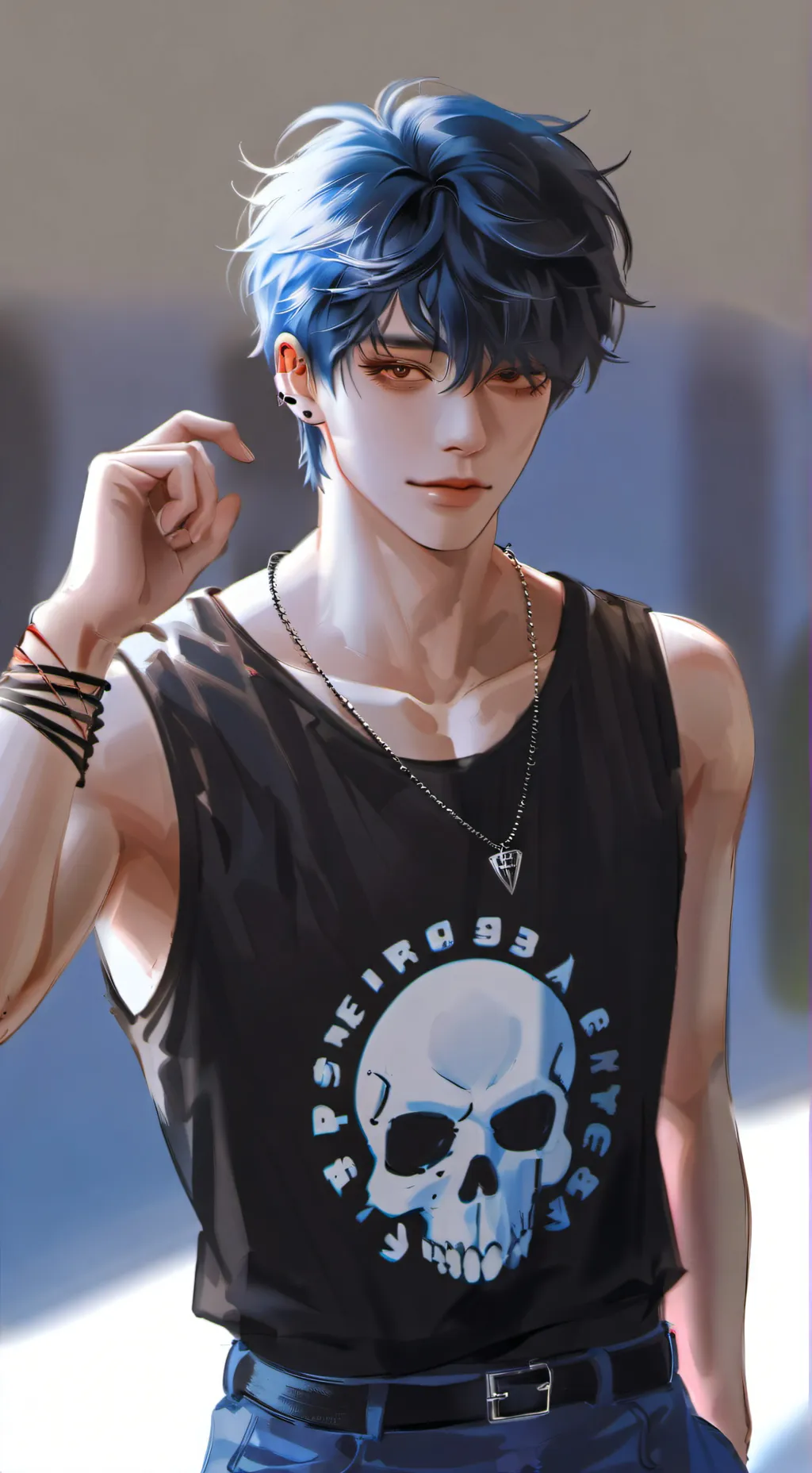 ai character: Levi ❤️‍🩹⛓️🧷 background