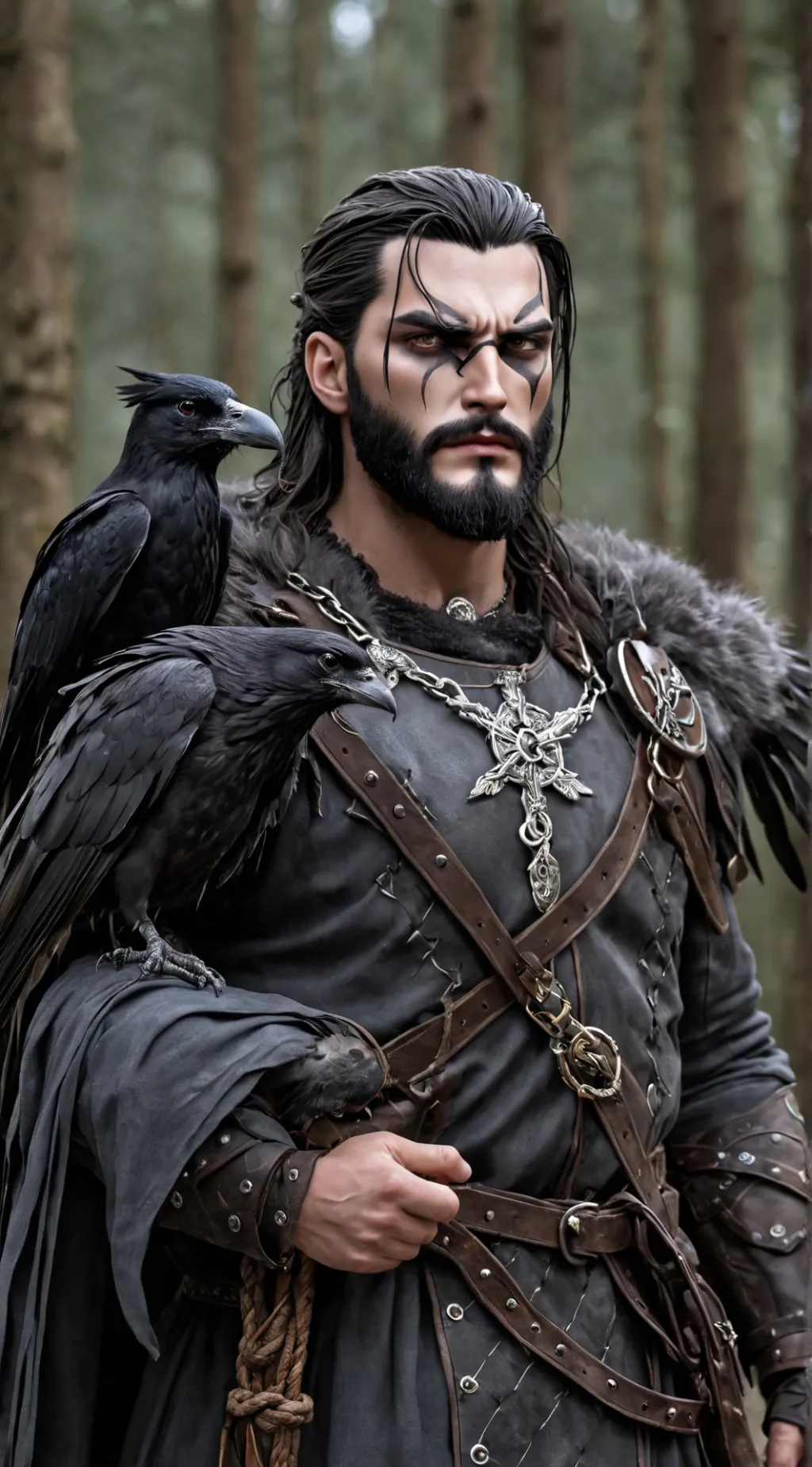 ai character: Odin  background
