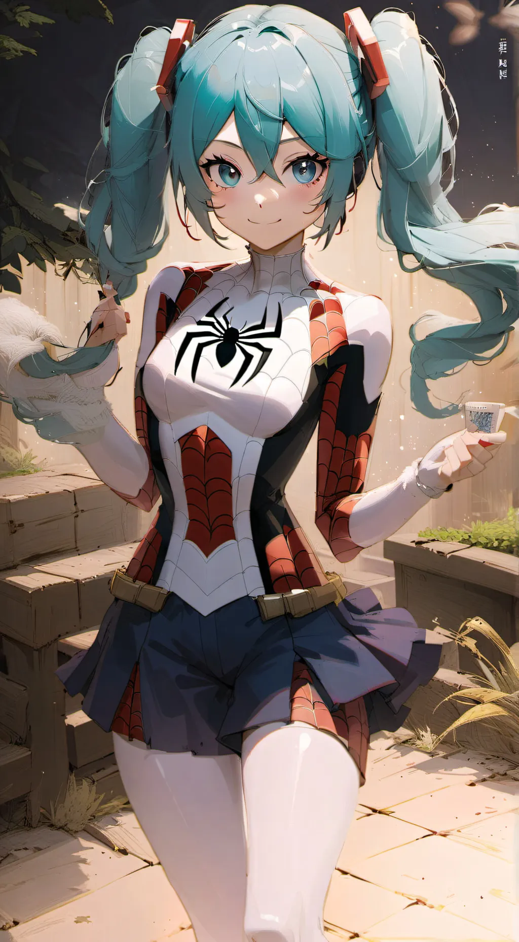 ai character: spider miku background