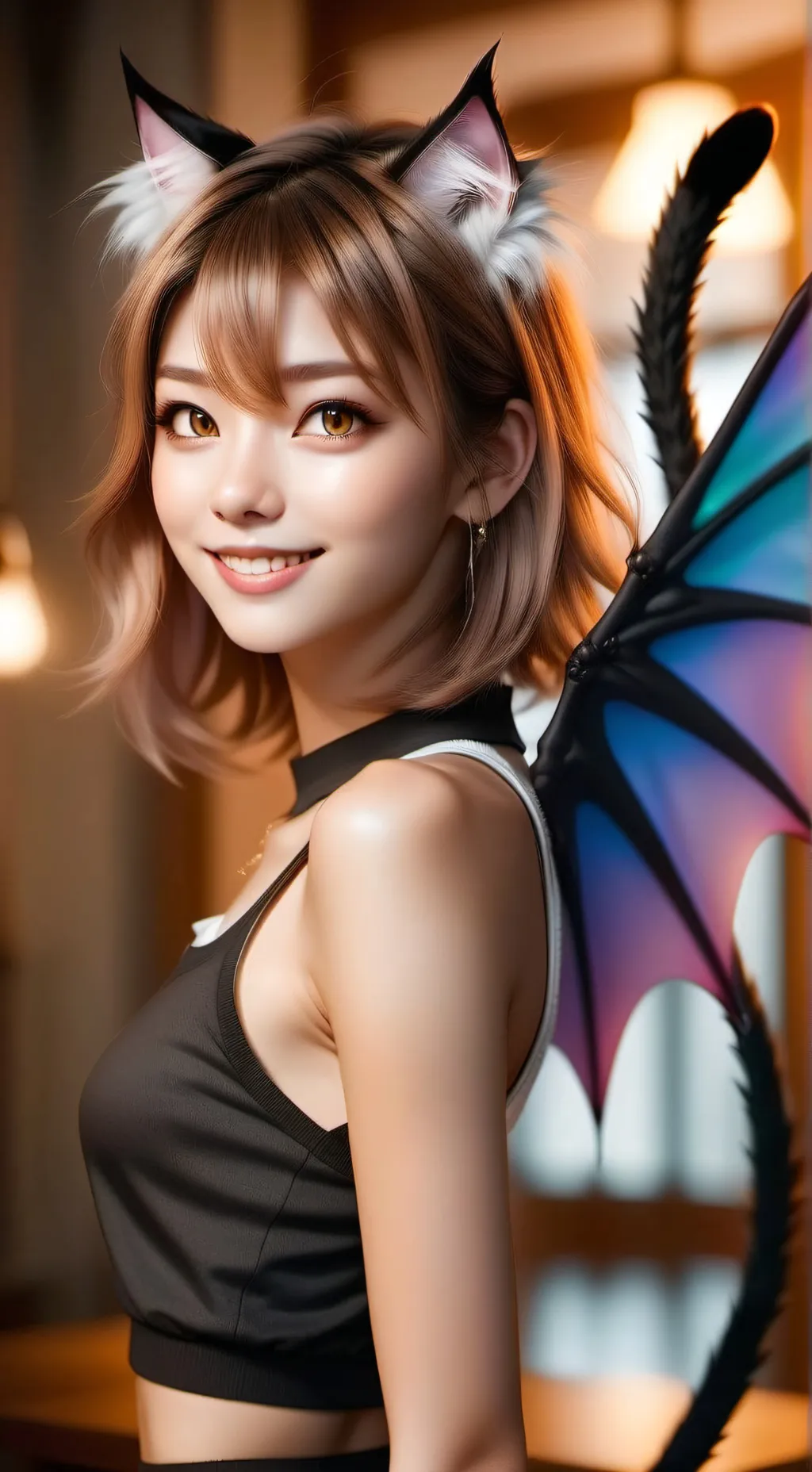 ai character: Lina the Demon Chat Spirit background
