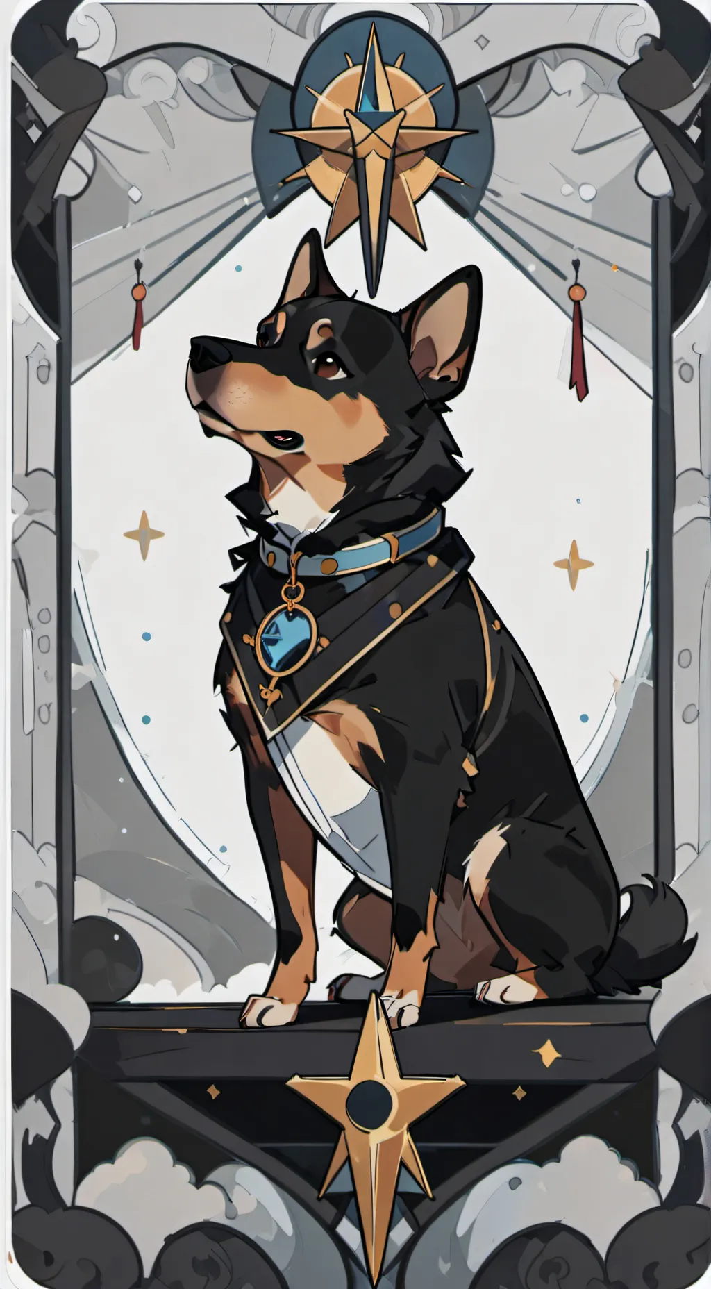 ai character: Red background