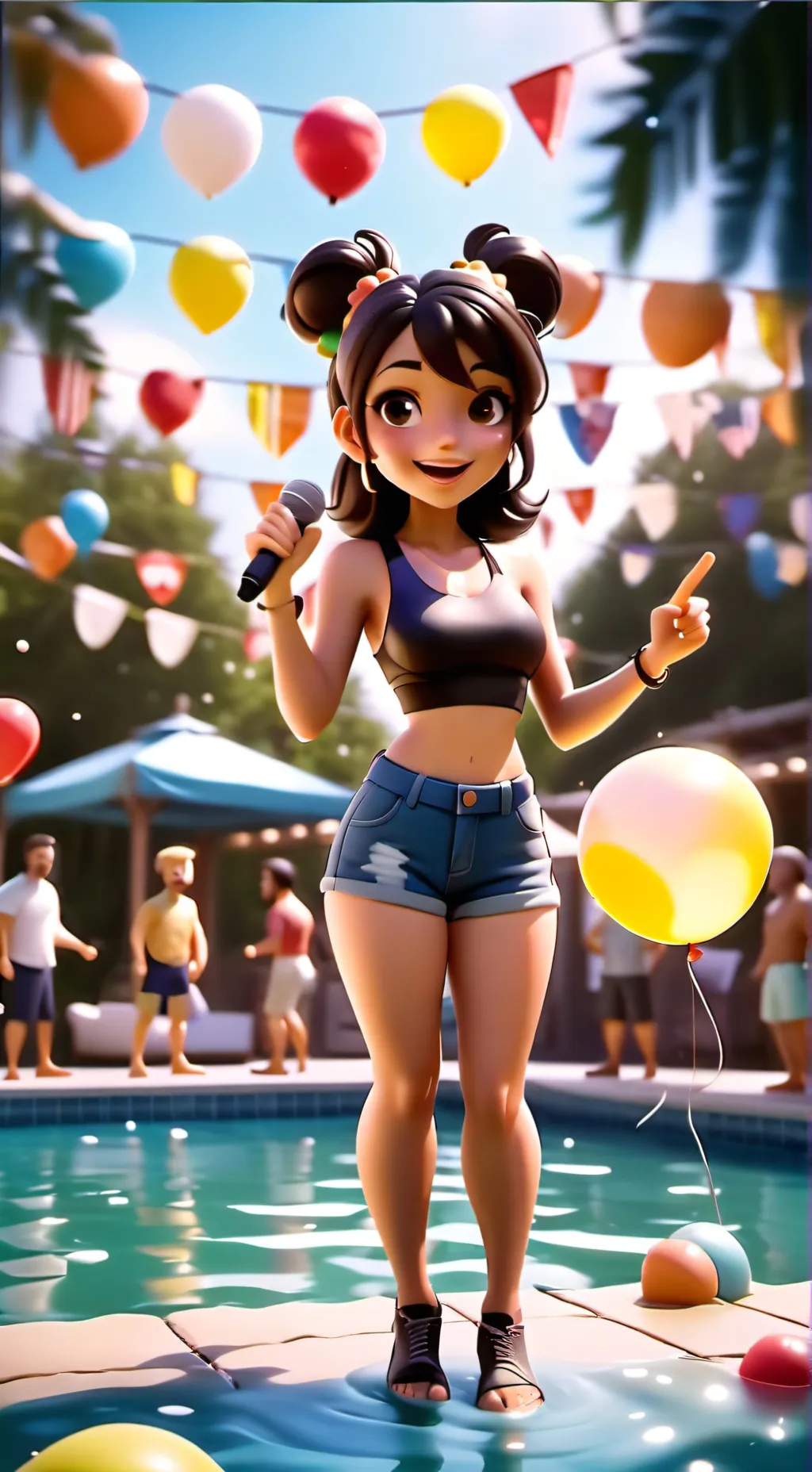 ai character: Luna background