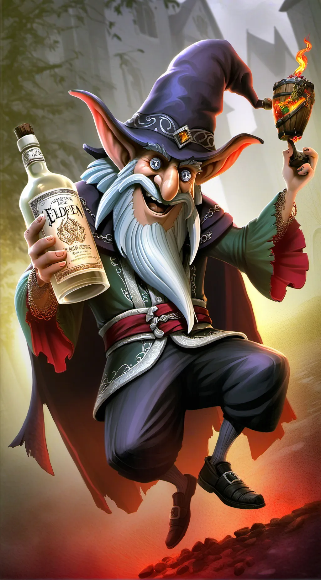 ai character: drunk wizard background