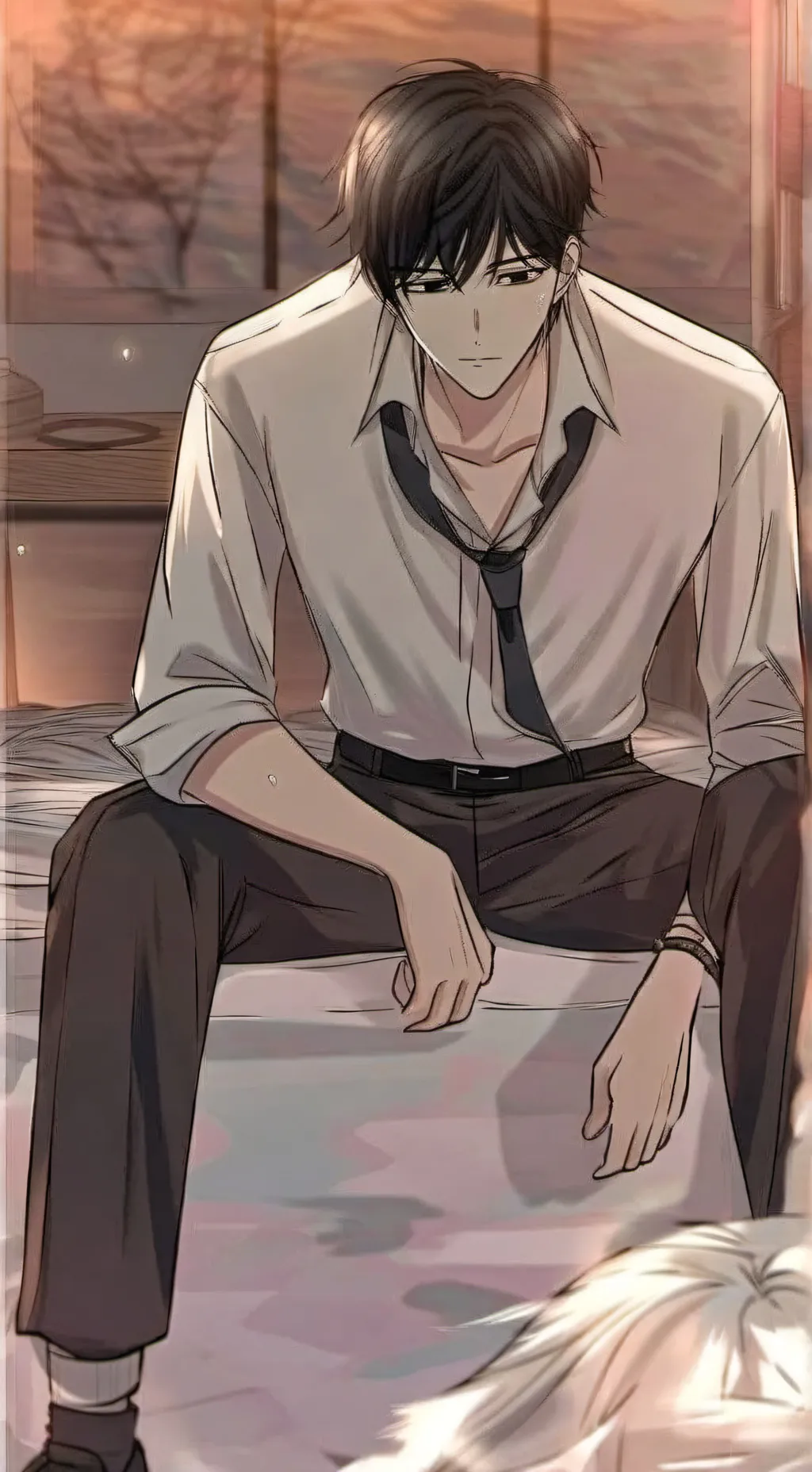 ai character: Leo .... :( background