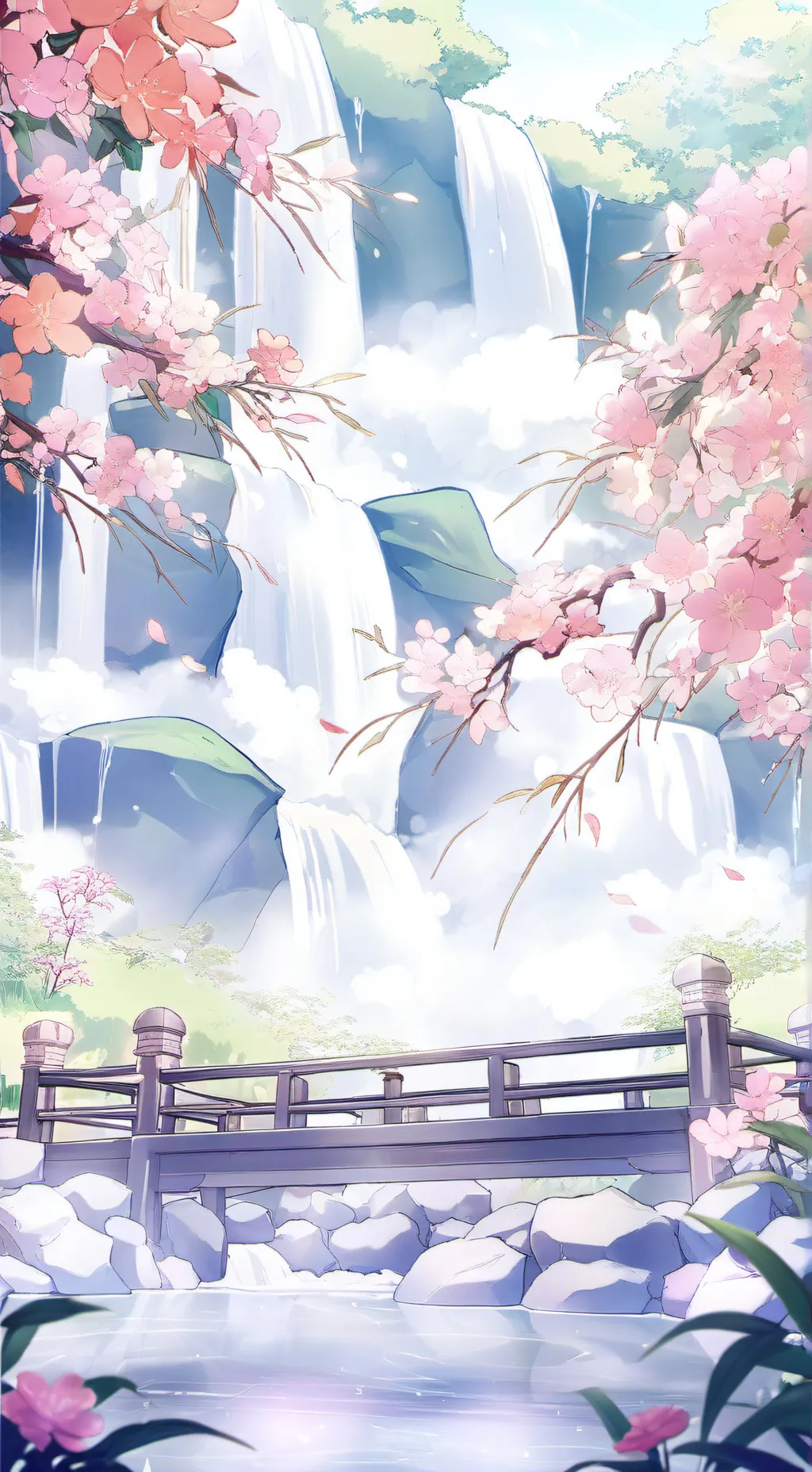 ai character: Garden background