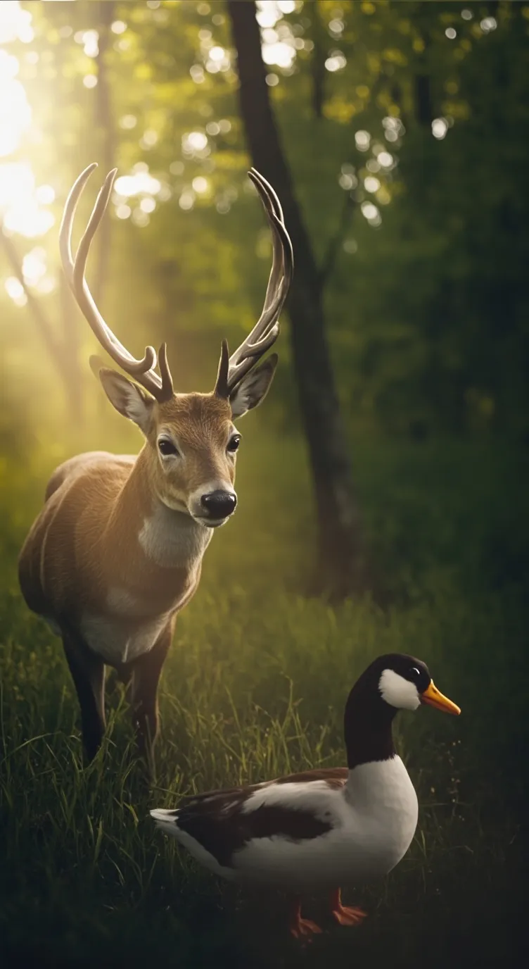 ai character: deerduck background