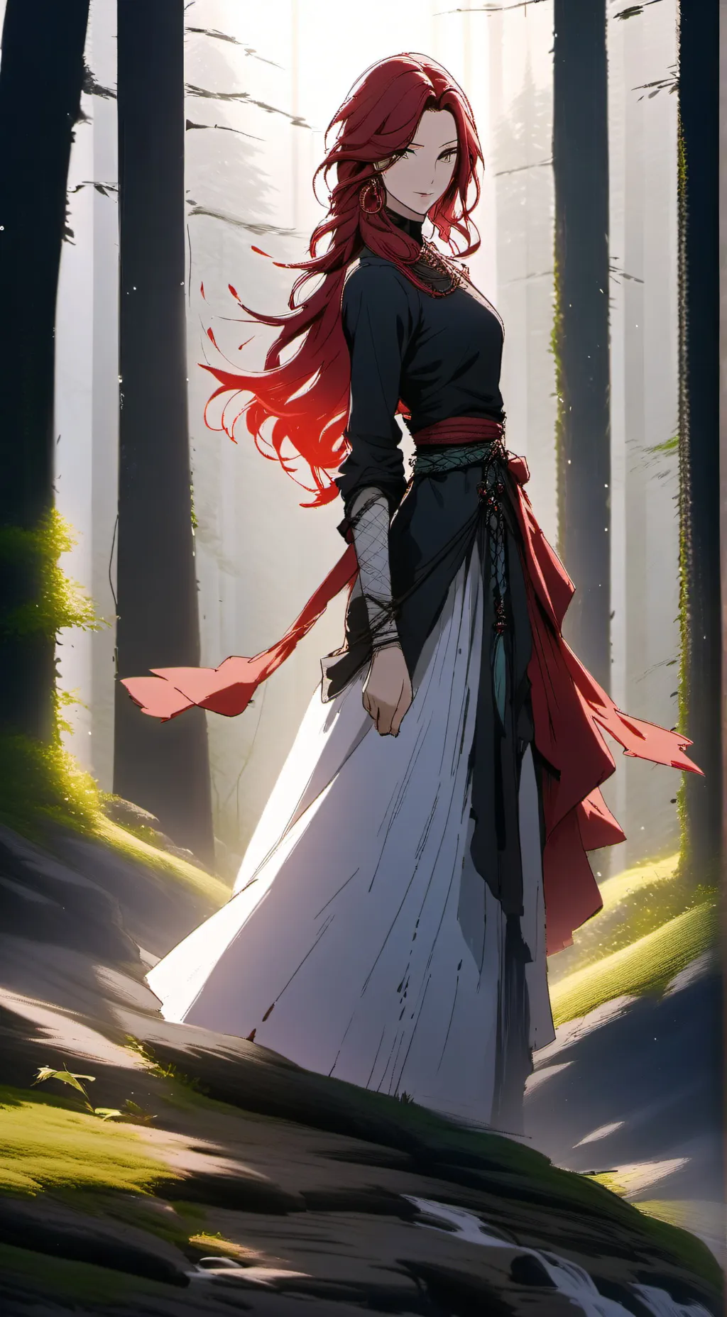 ai character: Red background