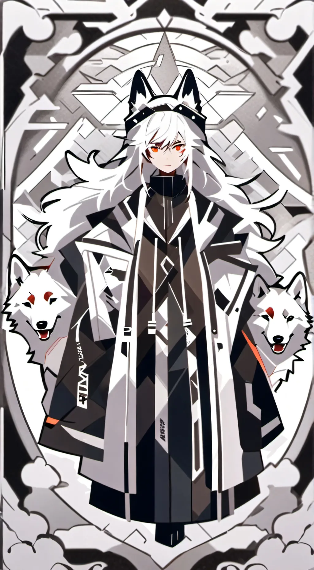 ai character: wolf king background
