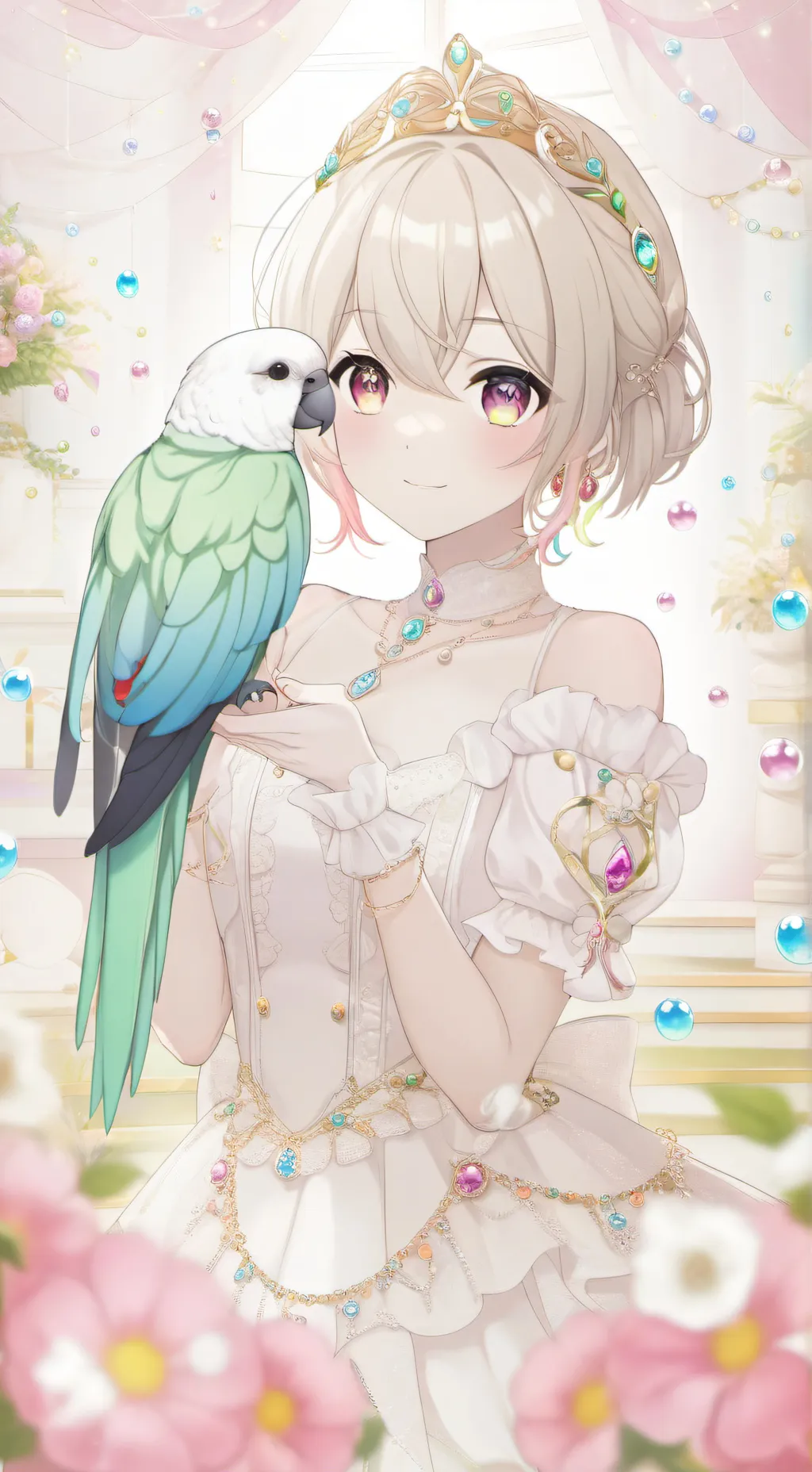 ai character: Bubble background