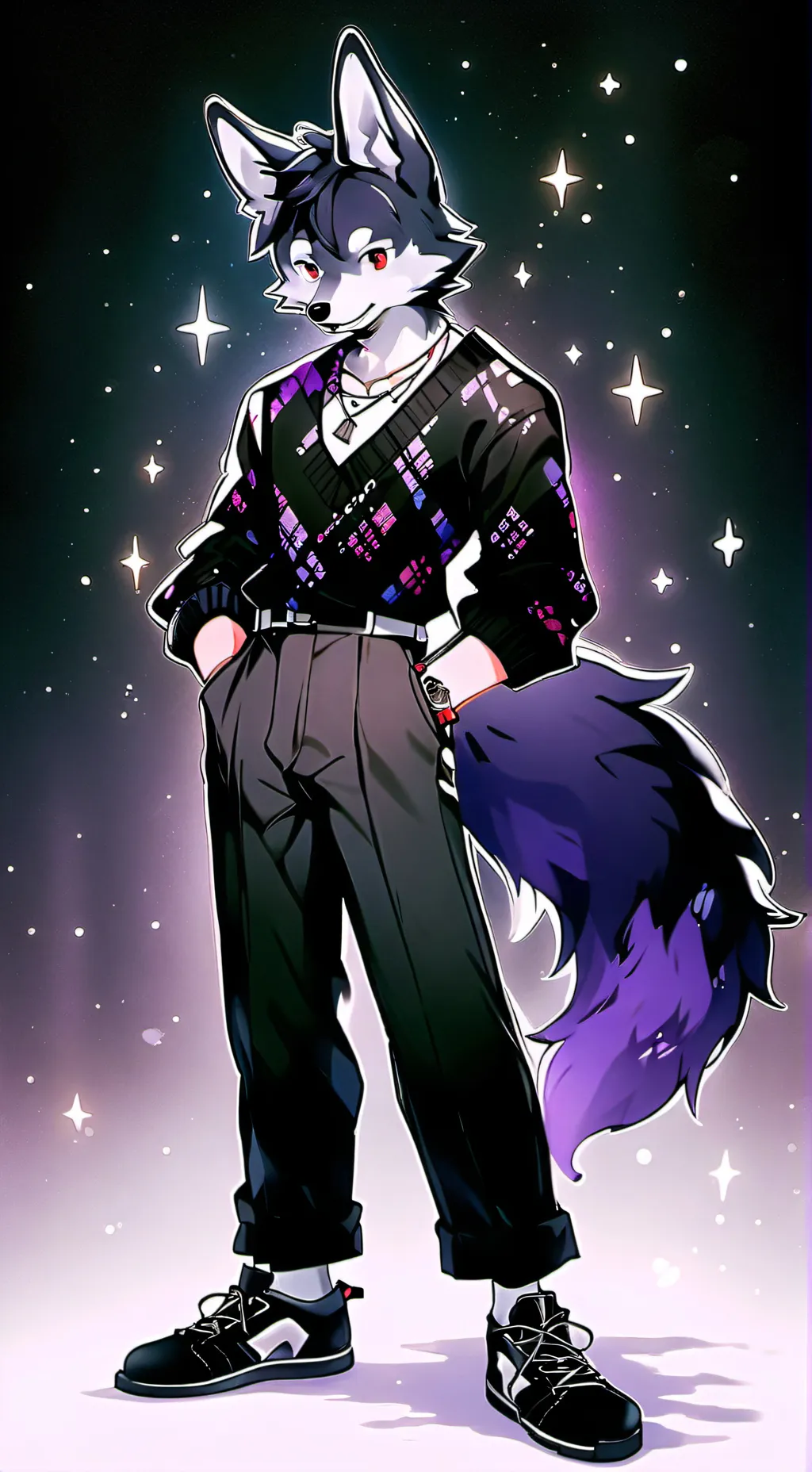 ai character: Dax Wolf background