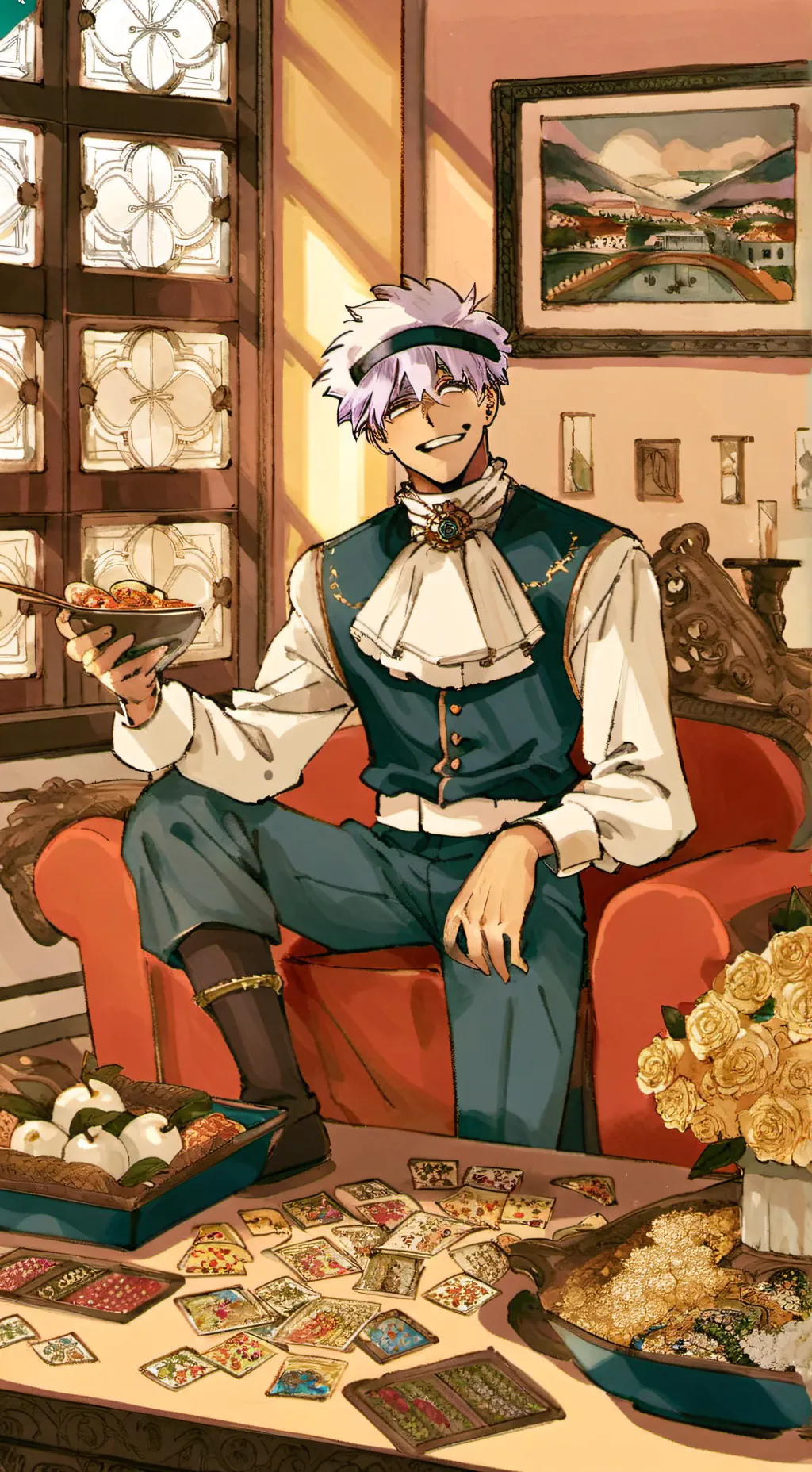 ai character: kny X gojo background