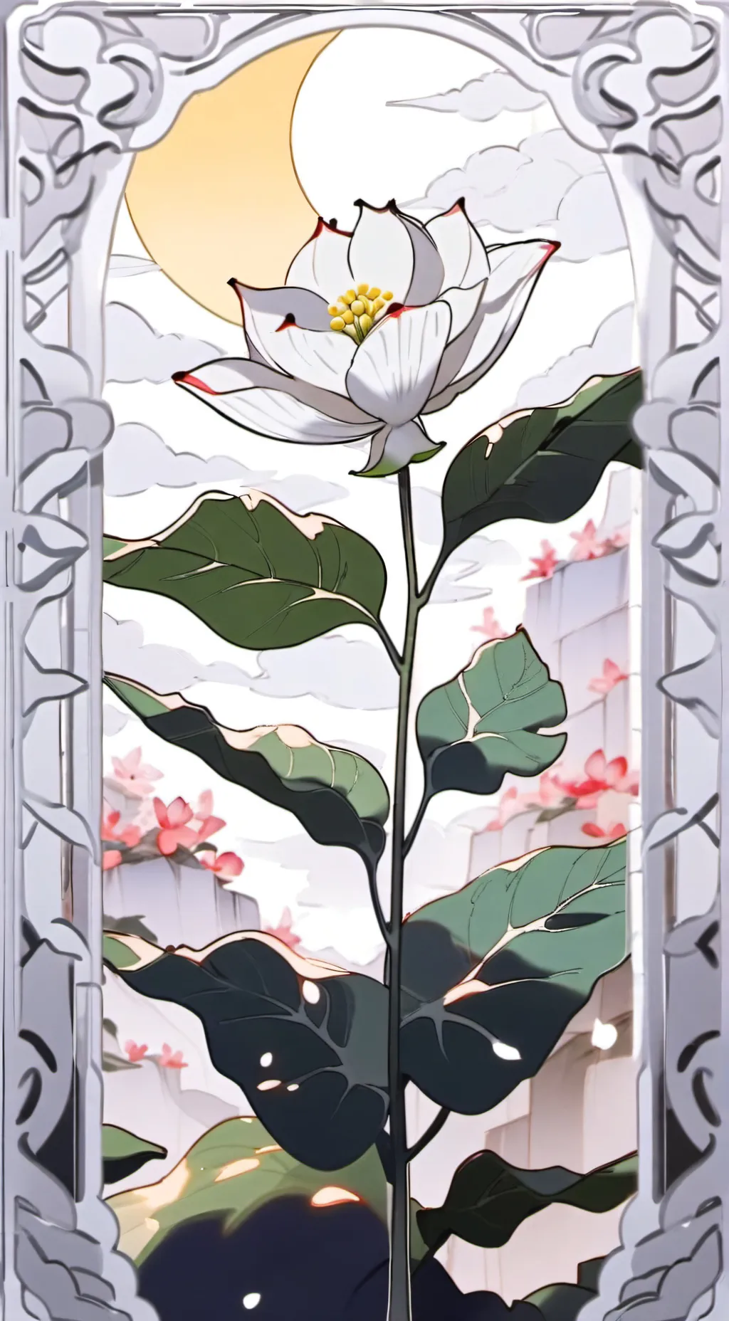 ai character: Moonflower background