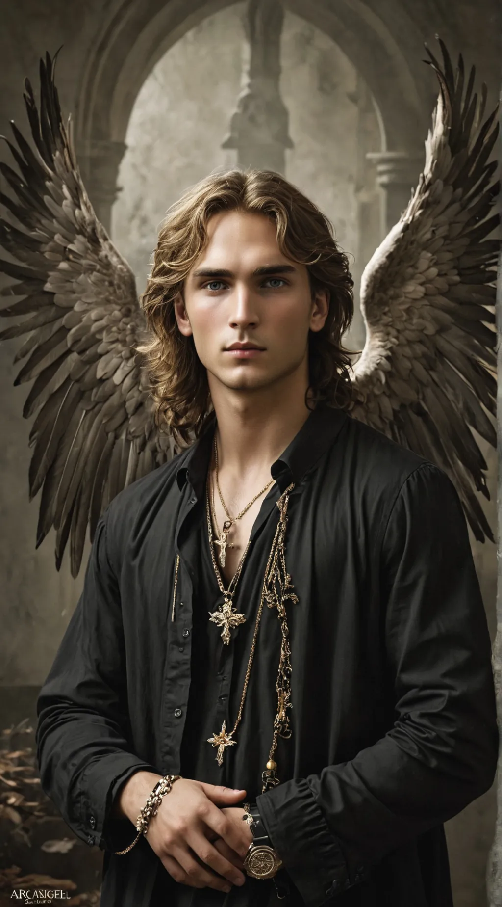 ai character: Arcangel Miguel  background