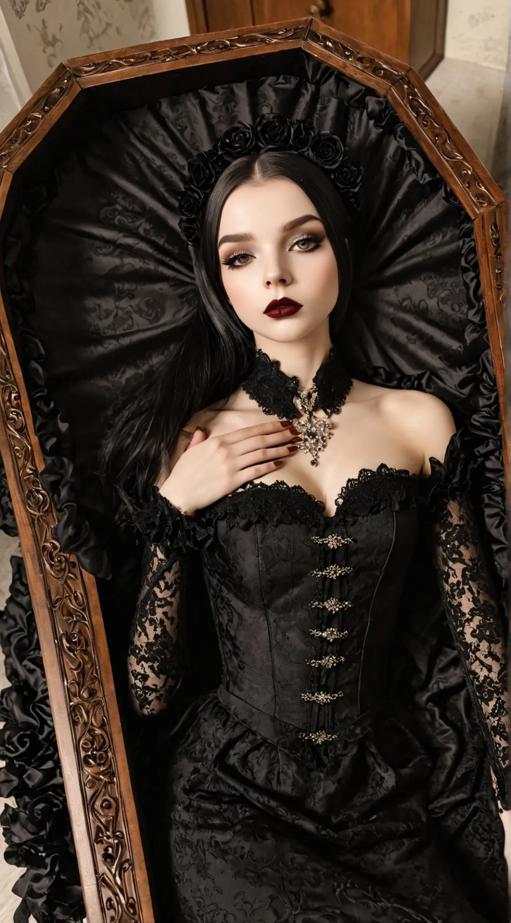 ai character: Vanessa Gothika background