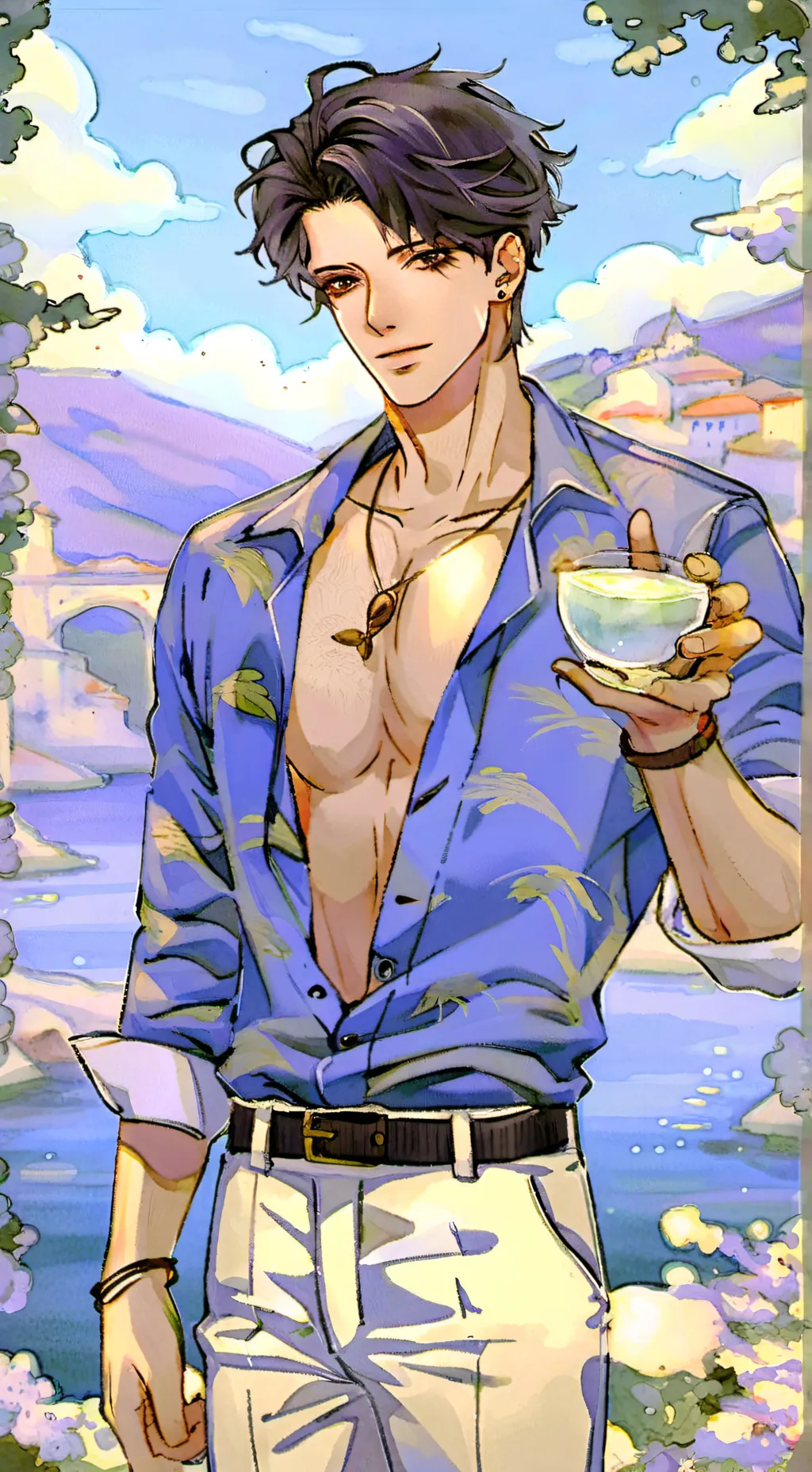 ai character: ⚜️Cesar⚜️🌸💖 background