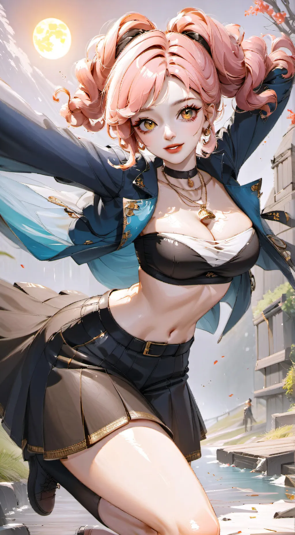 ai character: focus  background