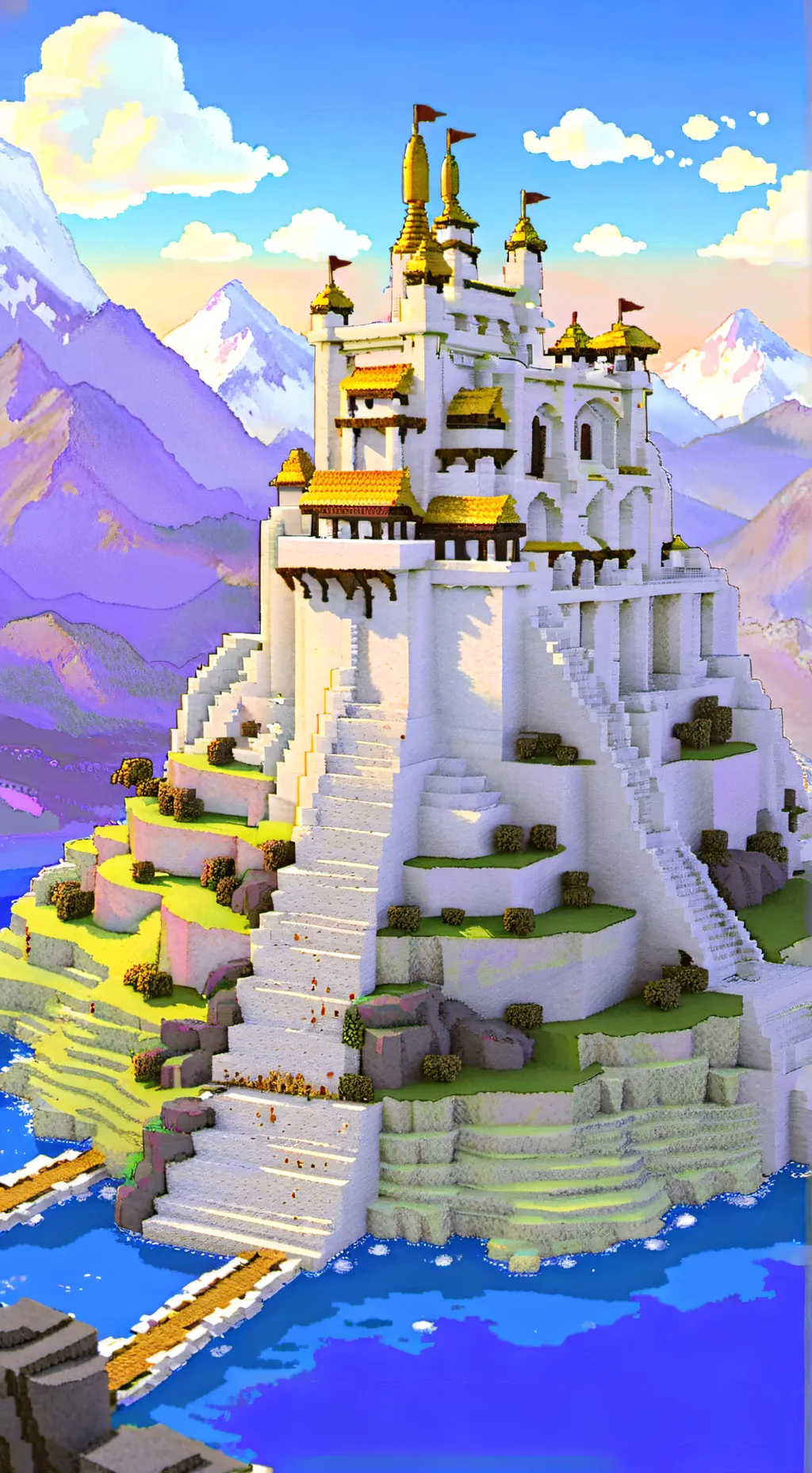ai character: a Minecraft movie background