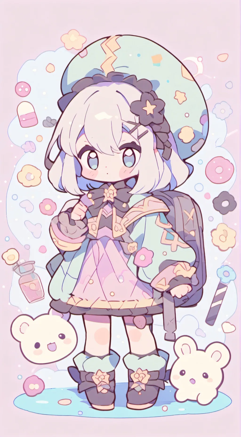 ai character: My bday (20 April) background