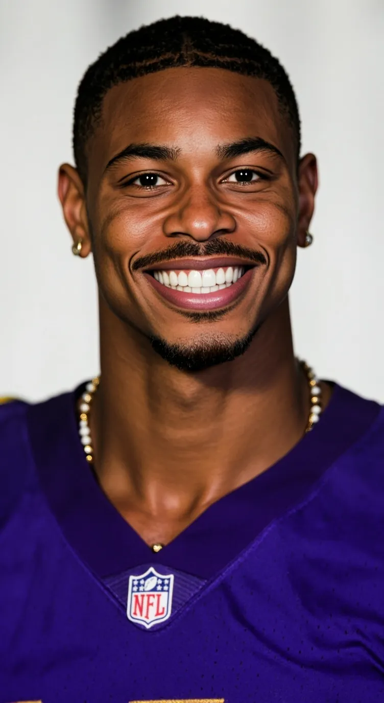 ai character: Justin Jefferson  background