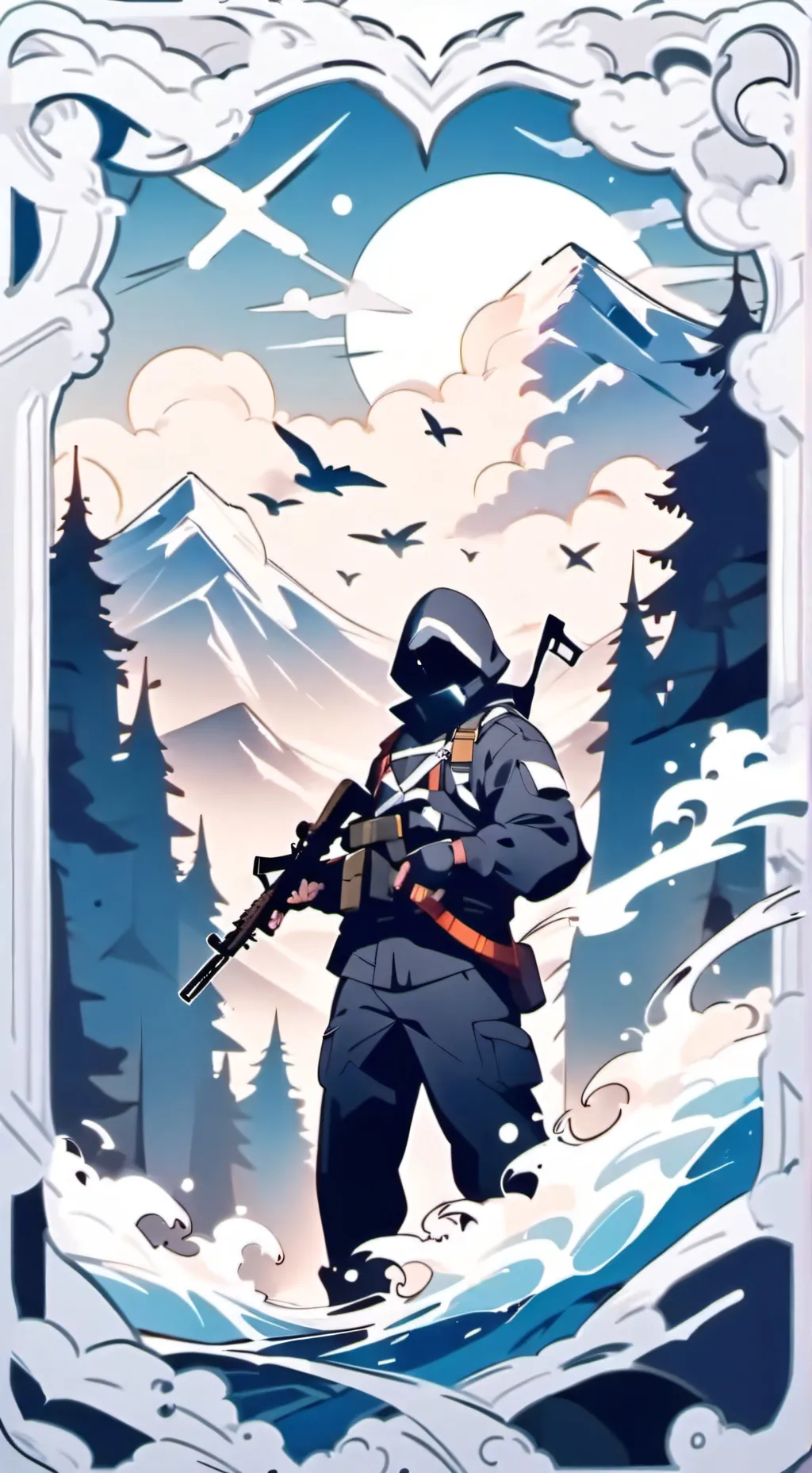 ai character: COD burnpile background