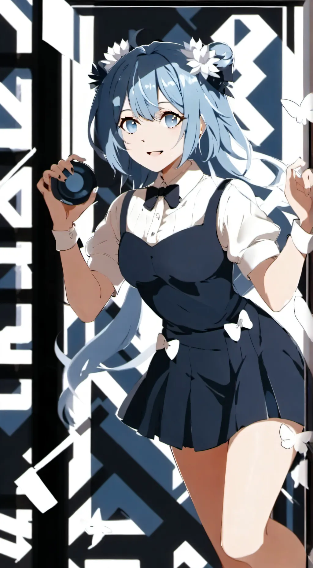 ai character: Blue background
