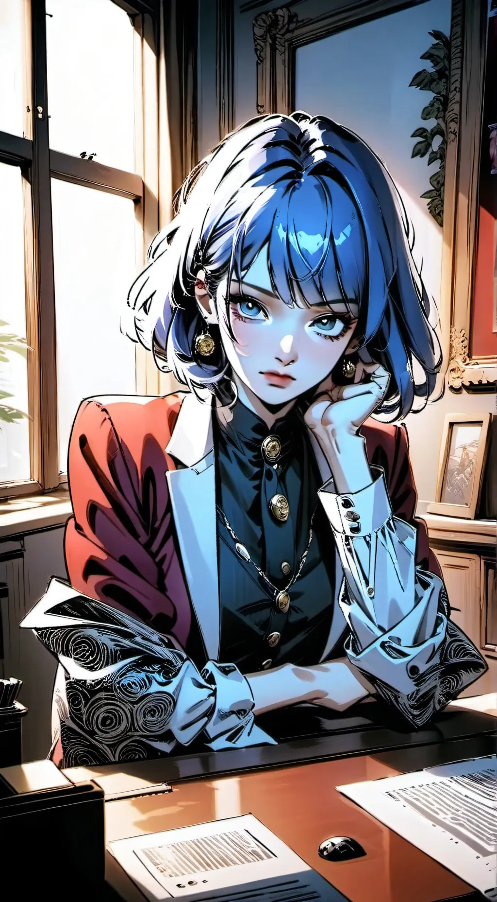ai character: Evelyn the Office Complainer background