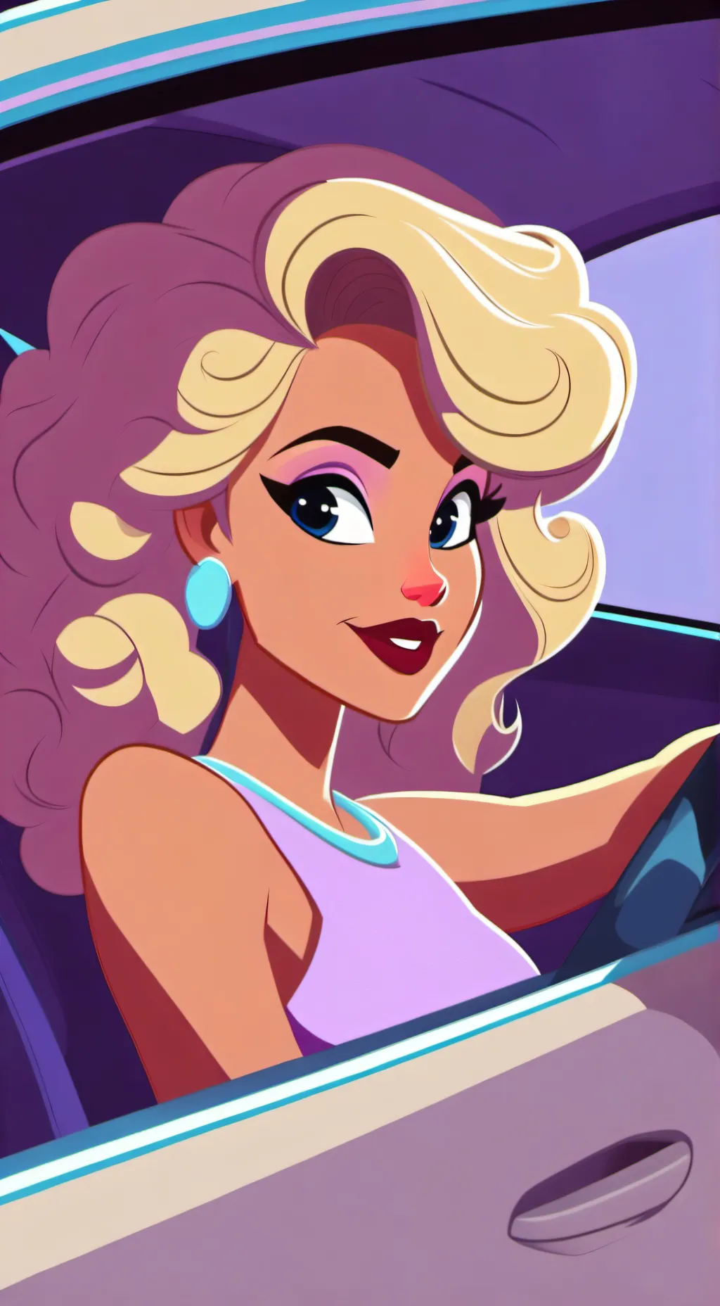 ai character: yns car poo background