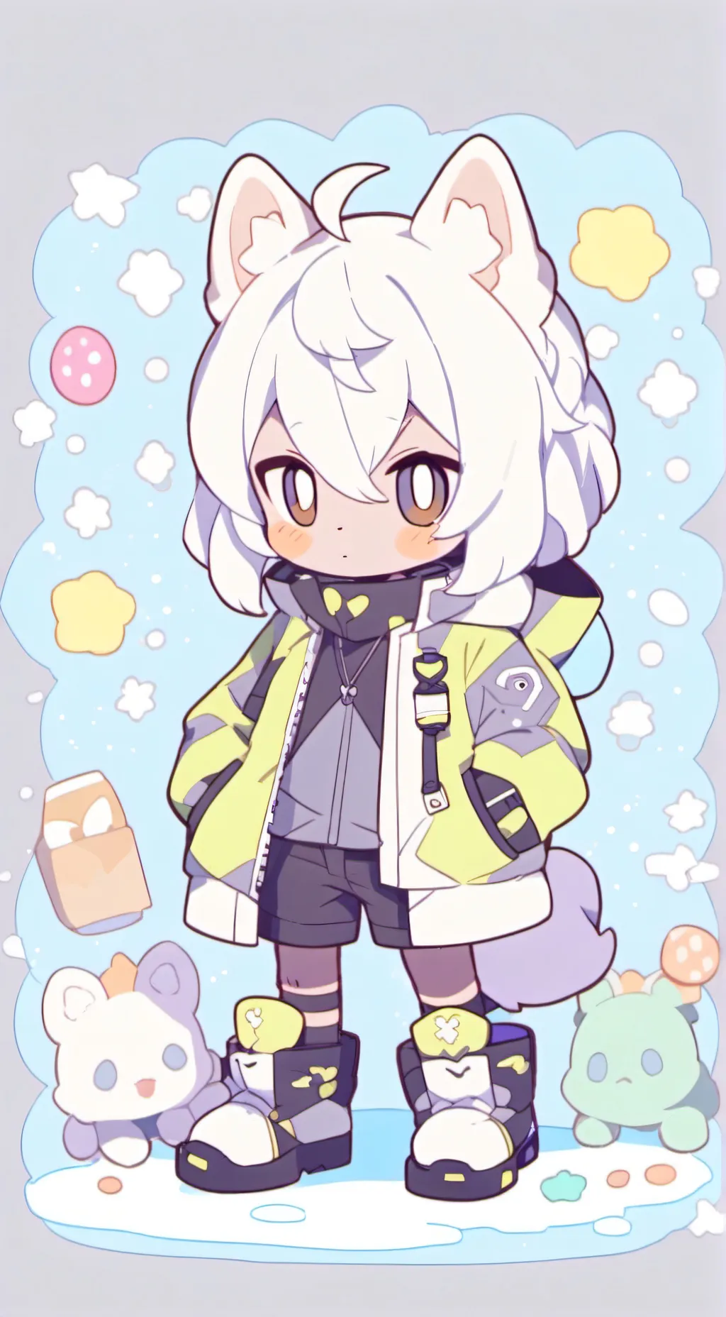 ai character: ✨silver but kids✨ background