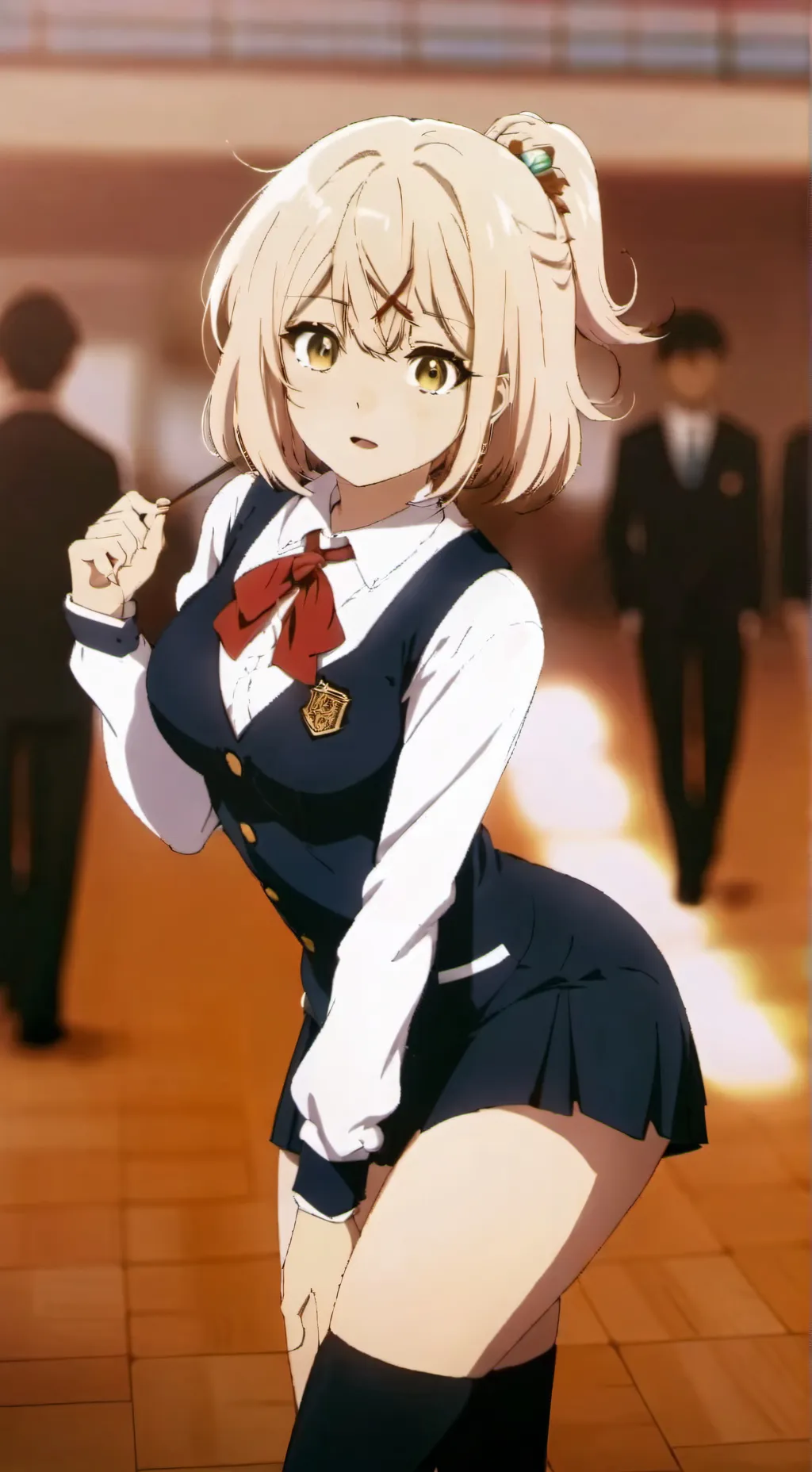 ai character: Angelina  background