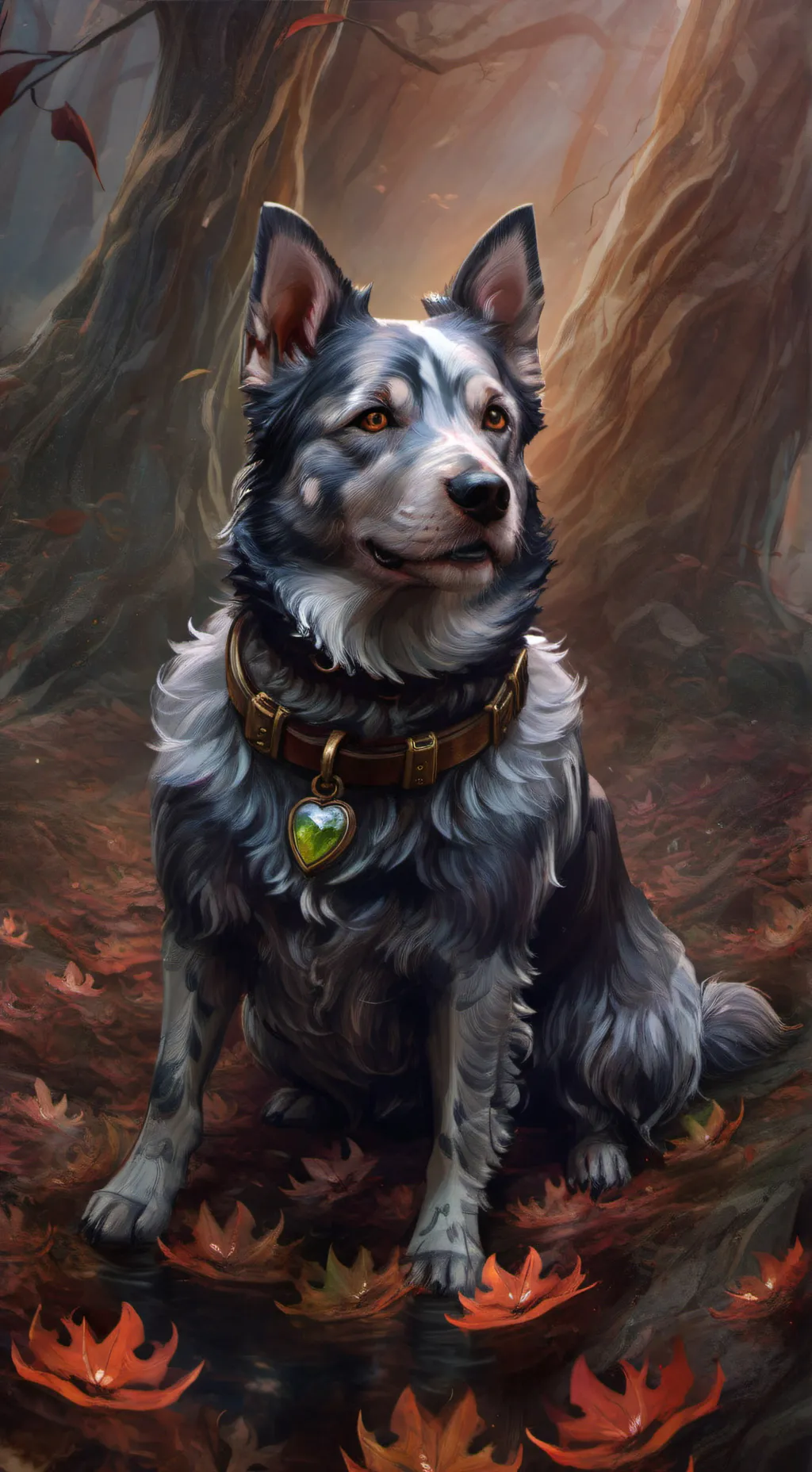 ai character: Mha dog  background