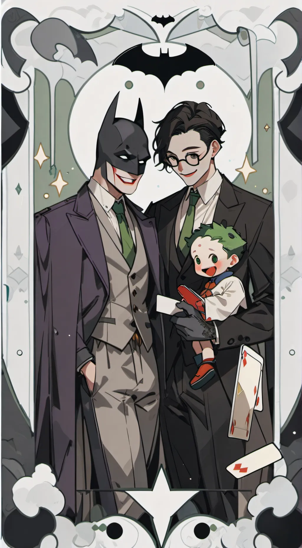 ai character: joker x batman background