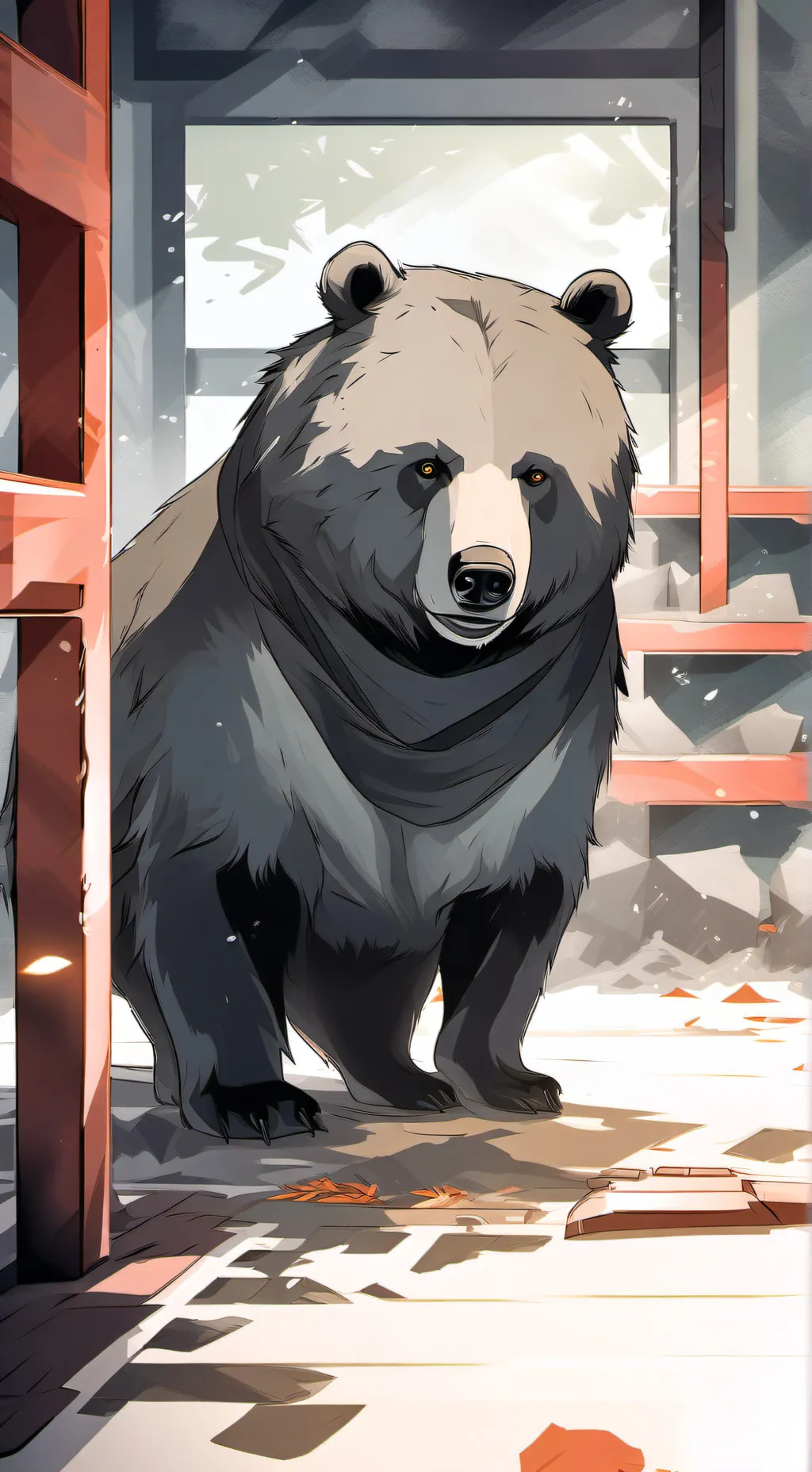 ai character: lours_gris background